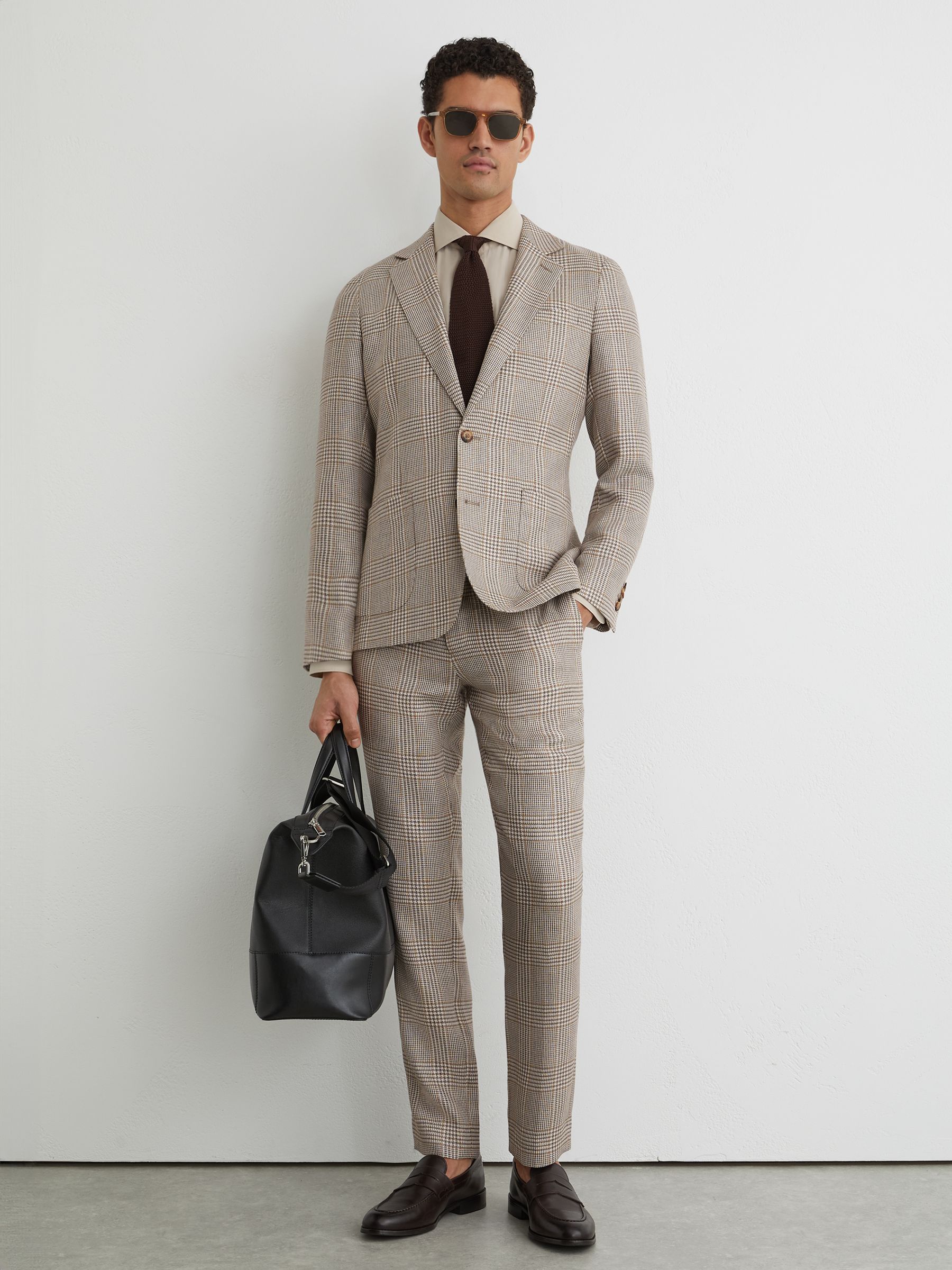 Suit Jacket in Oatmeal Brown - Image 4 of 5