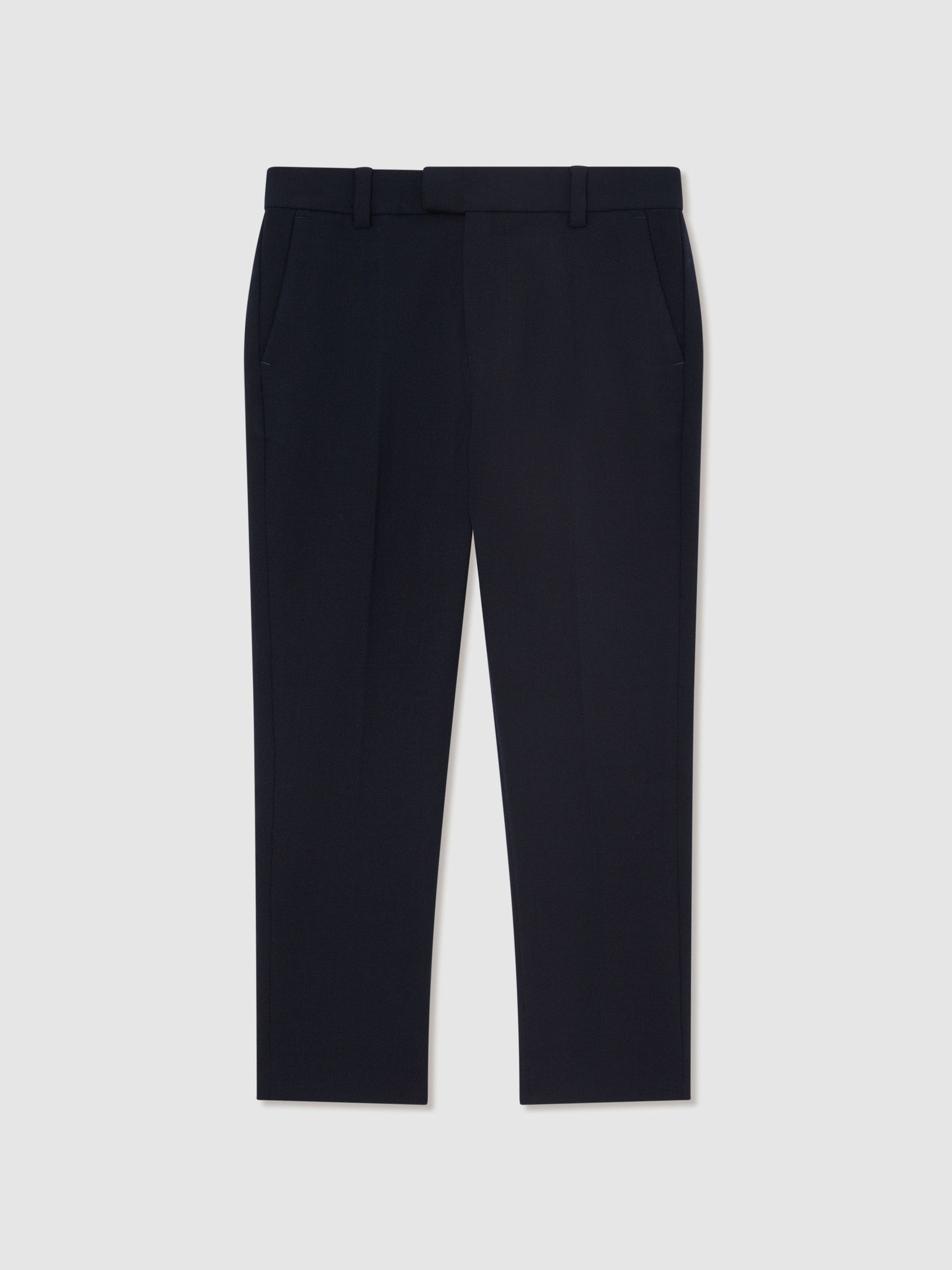 Slim-Fit Trousers With Wool in Navy - Image 1 of 3
