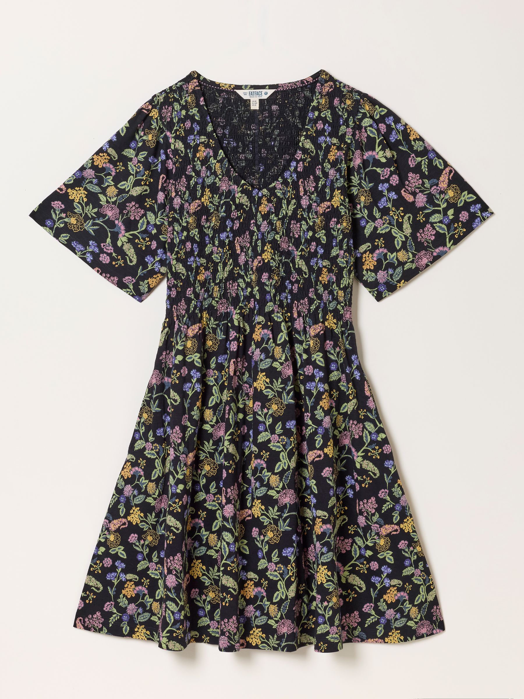 Black Stitch Paisley Petite Emma Floral Jersey Dress - Image 5 of 5