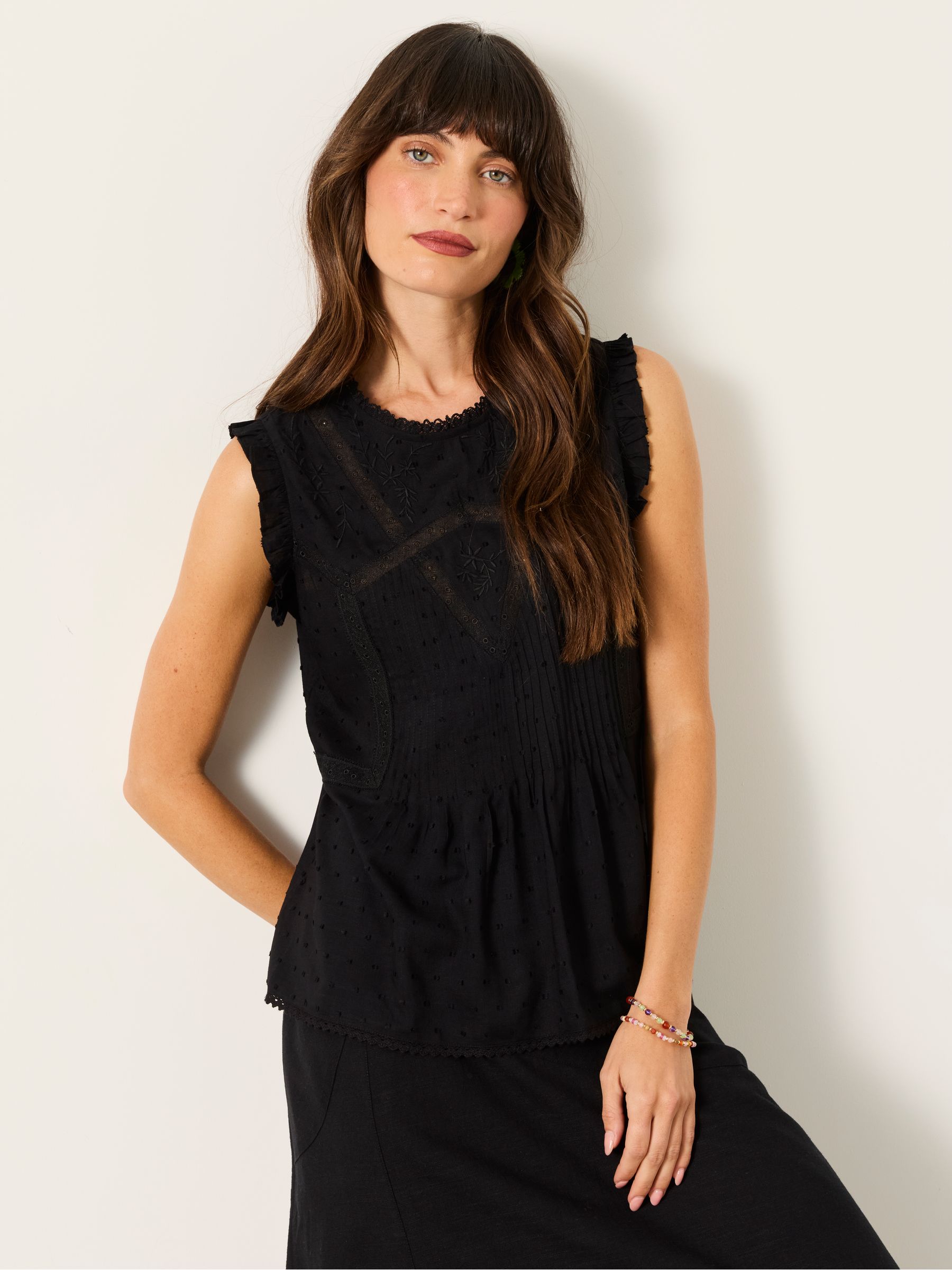Black Petite Gi Embroidered Blouse - Image 3 of 5