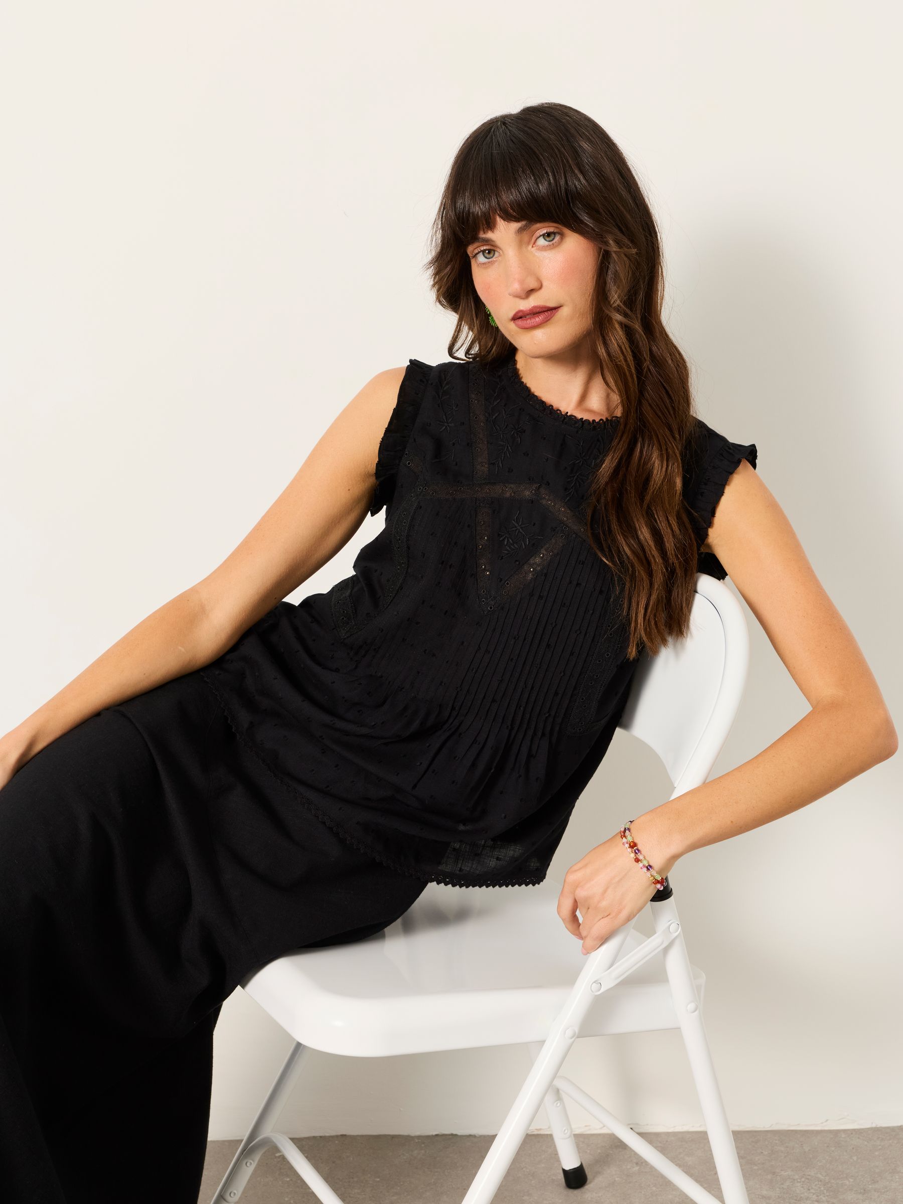 Black Petite Gi Embroidered Blouse - Image 5 of 5
