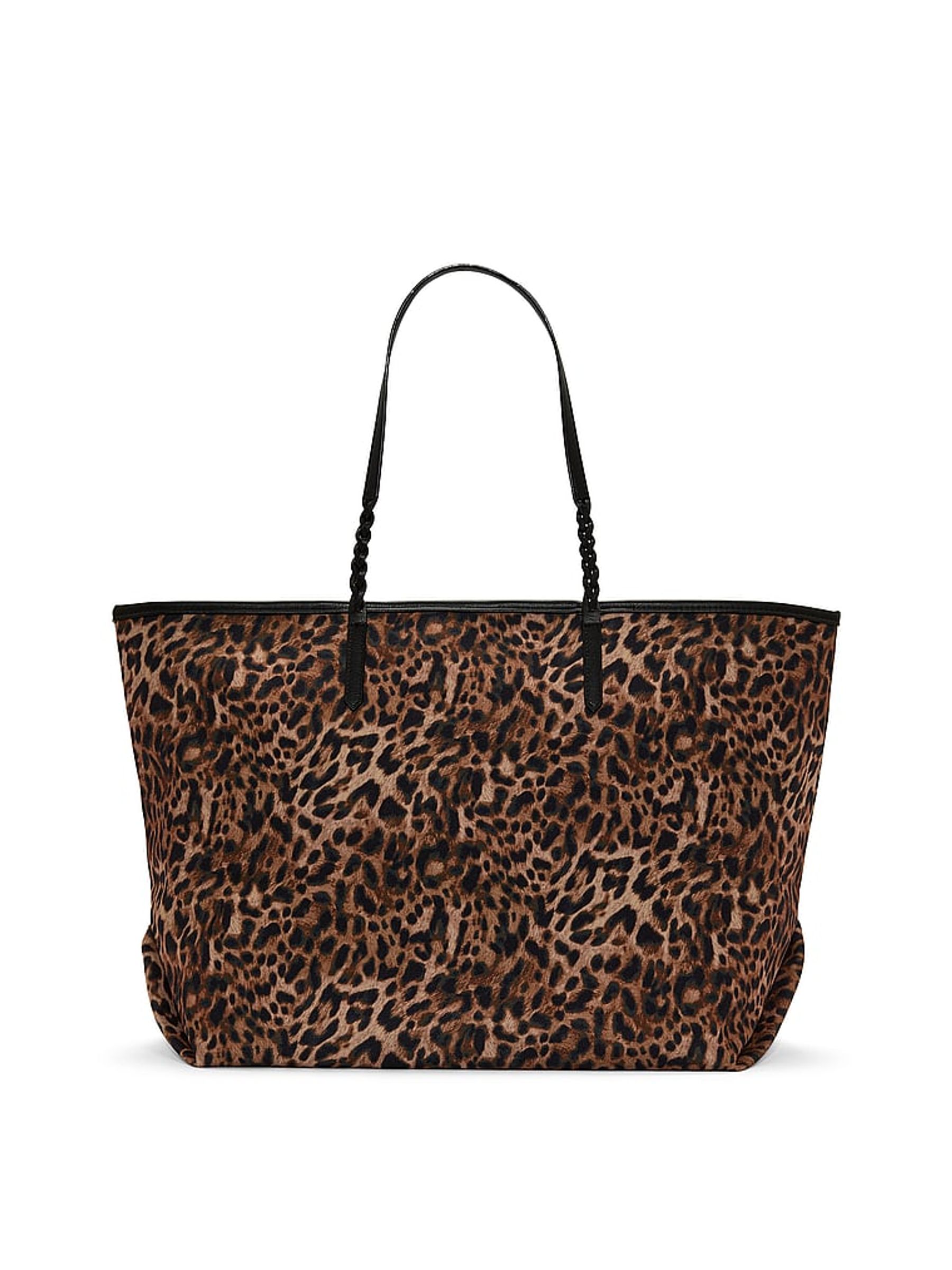 Leopard Brown Twisted Handle Tote Bag - Image 3 of 4