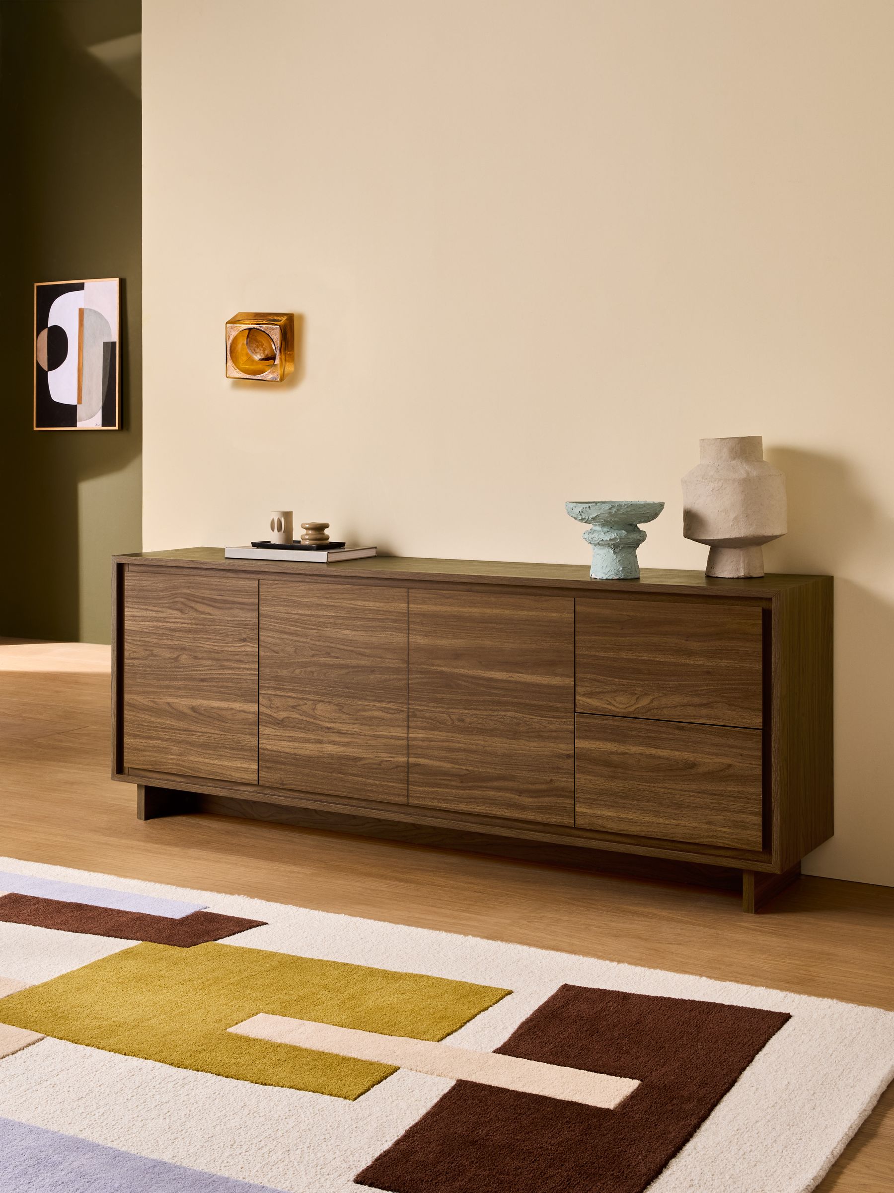 Kaci Extra Large Sideboard in Dark Walnut Effect - Image 1 of 6