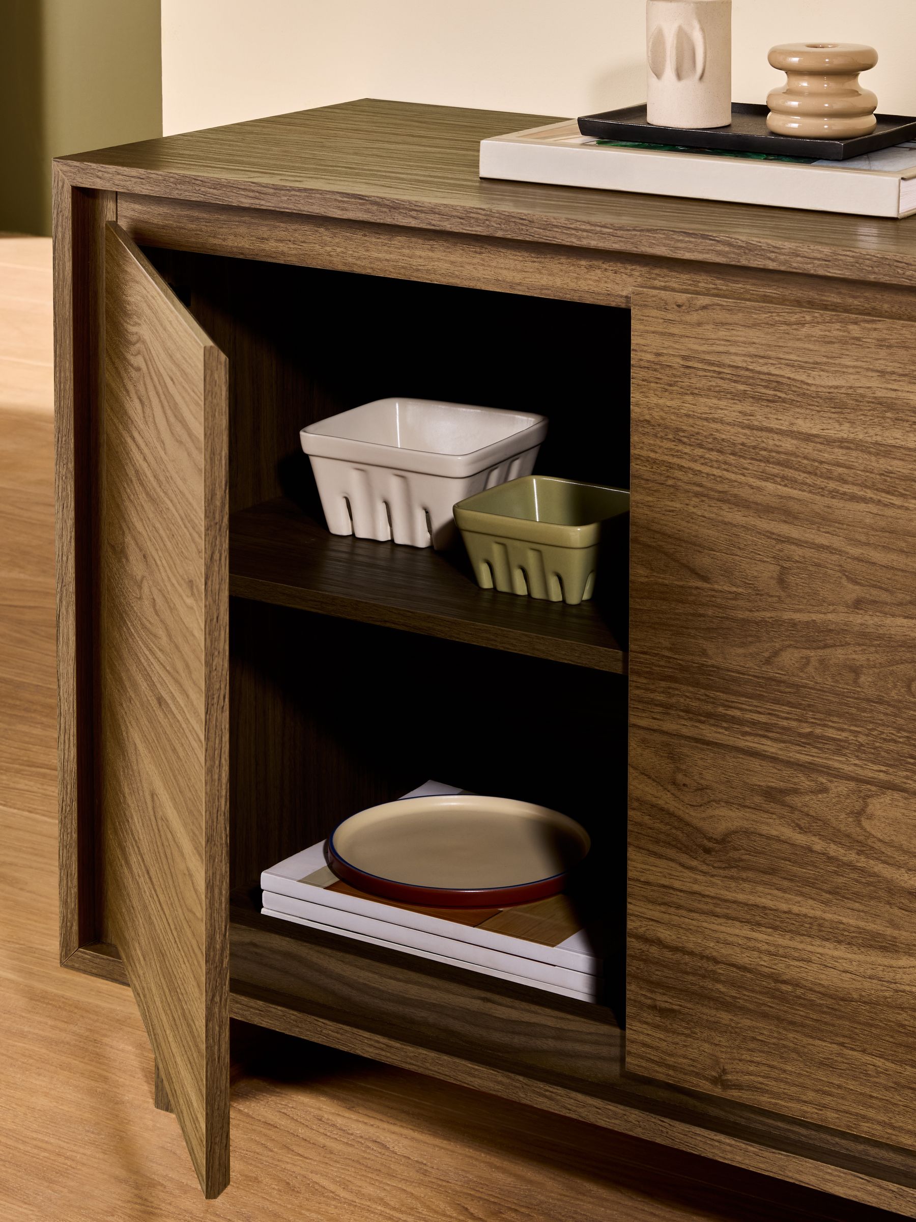 Kaci Extra Large Sideboard in Dark Walnut Effect - Image 2 of 6