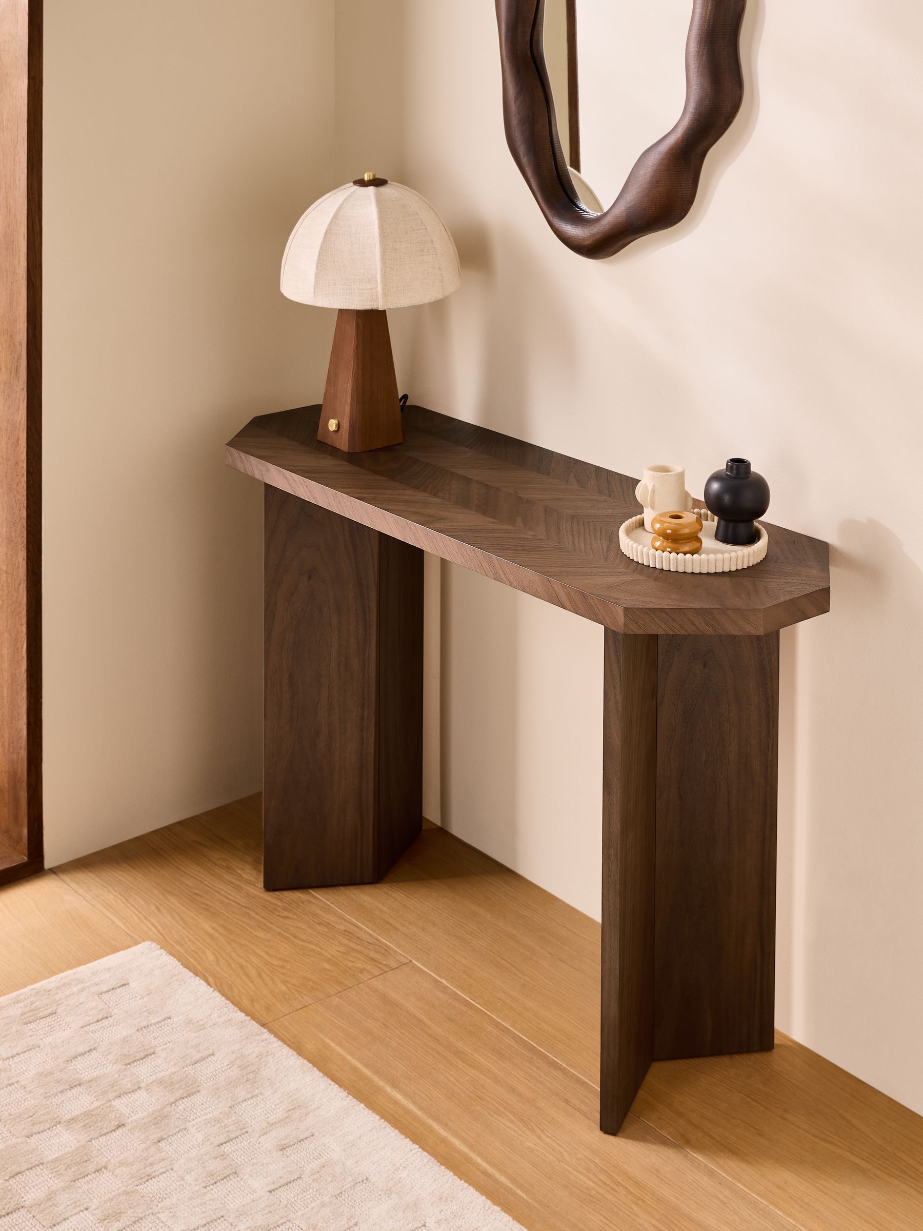 Brennan Console Table in Walnut - Image 1 of 6
