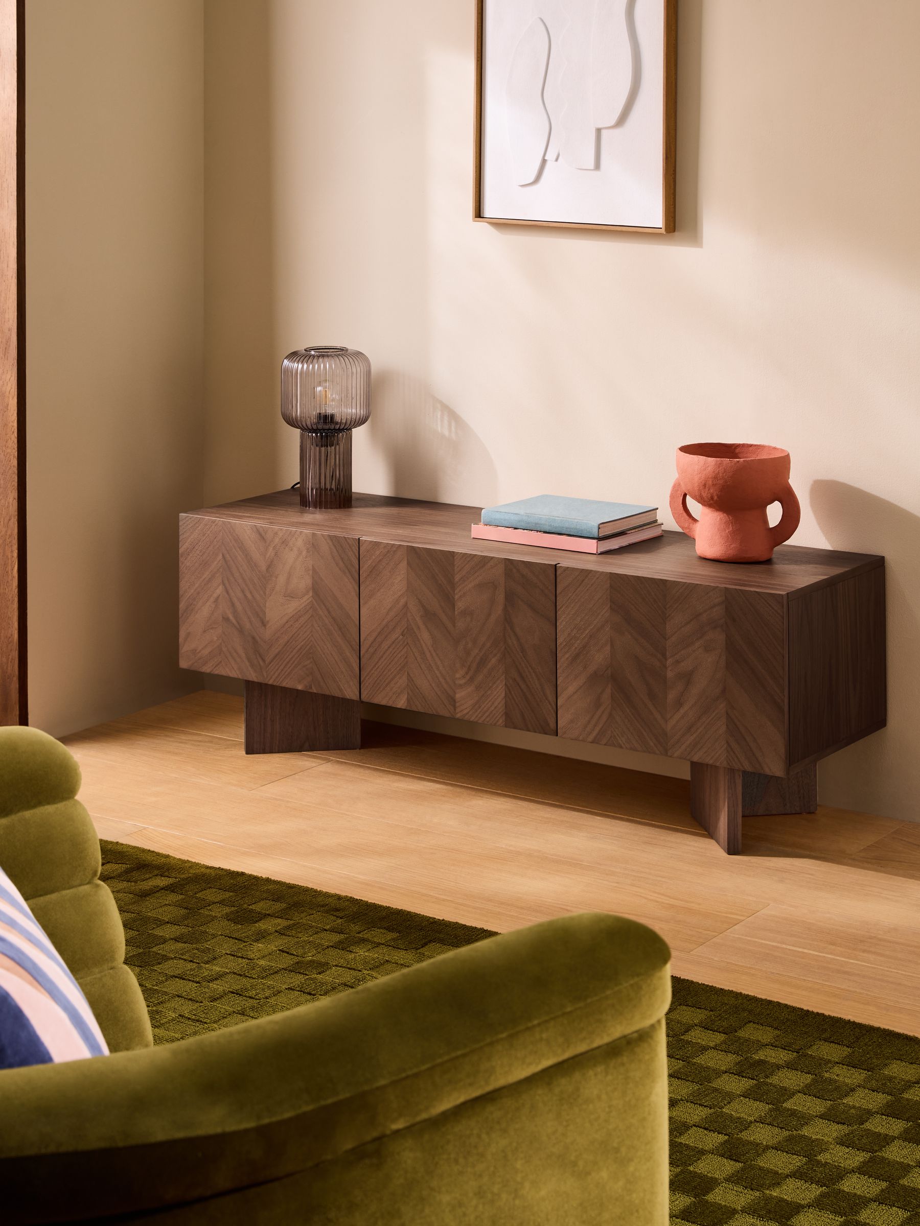 Brennan Up to 55 Inch Wide TV Unit in Walnut - Image 1 of 9 Brennan Up to 55 Inch Wide TV Unit in Walnut - Image 1 of 9