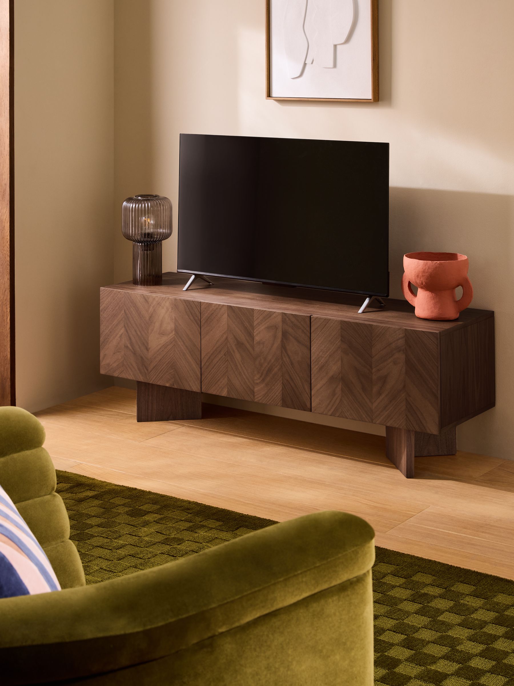 Brennan Up to 55 Inch Wide TV Unit in Walnut - Image 2 of 9