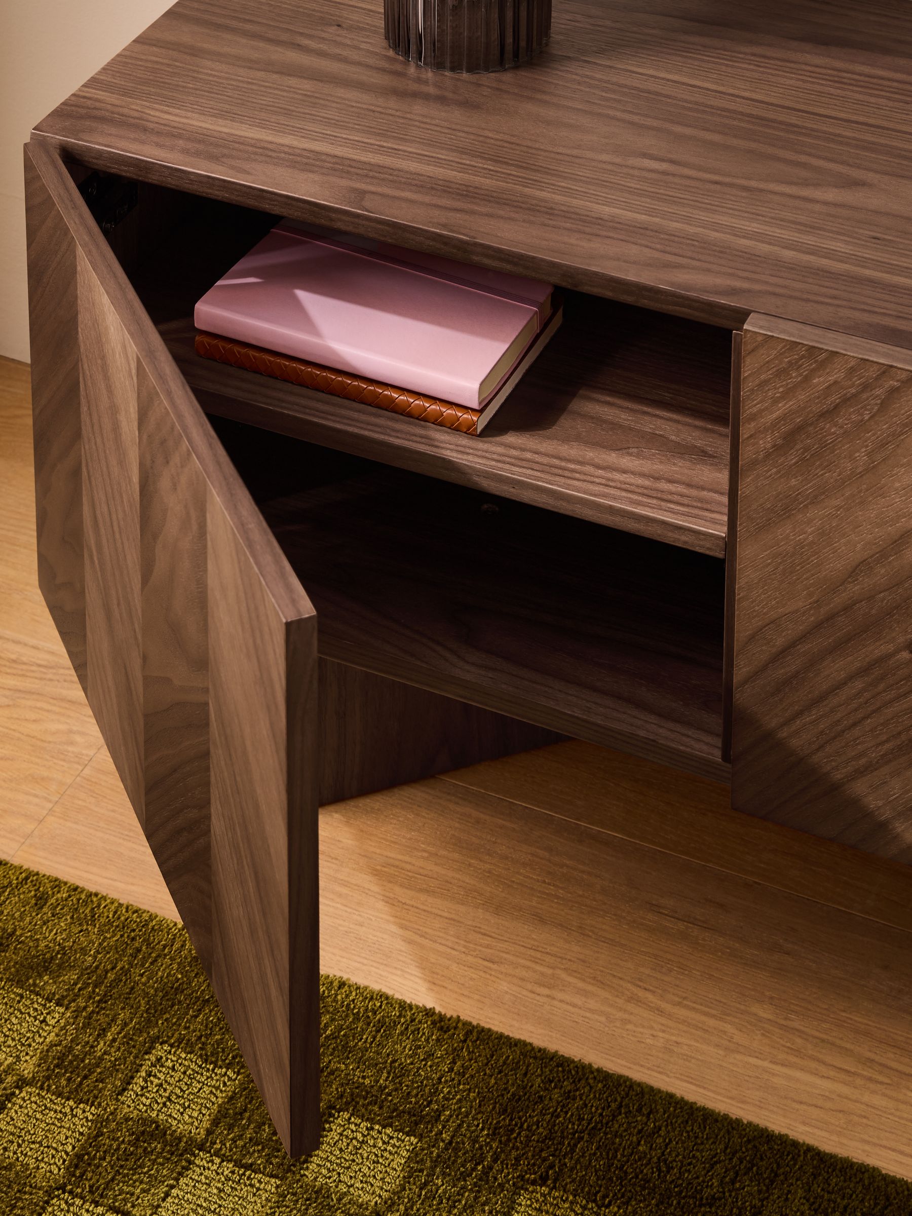 Brennan Up to 55 Inch Wide TV Unit in Walnut - Image 4 of 9
