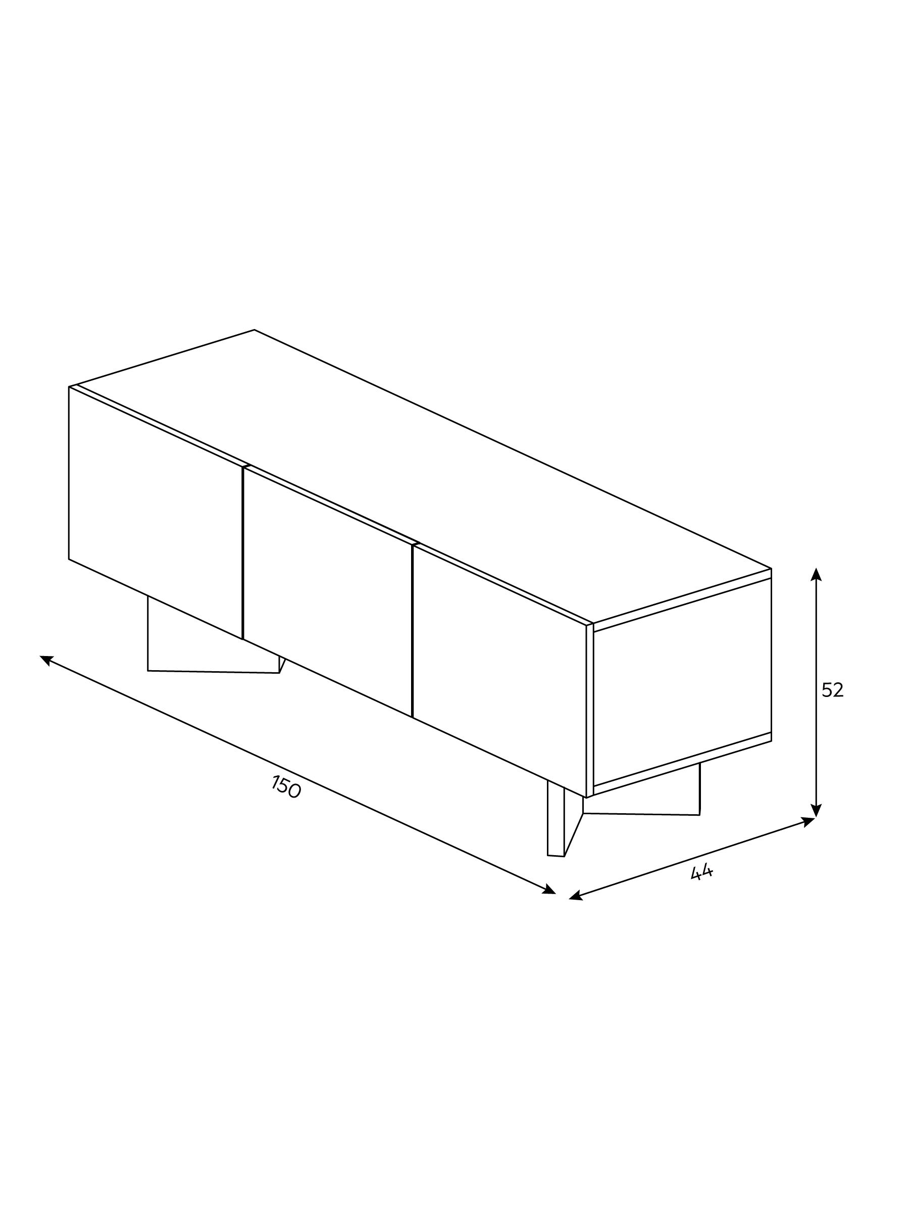 Brennan Up to 55 Inch Wide TV Unit in Walnut - Image 5 of 9