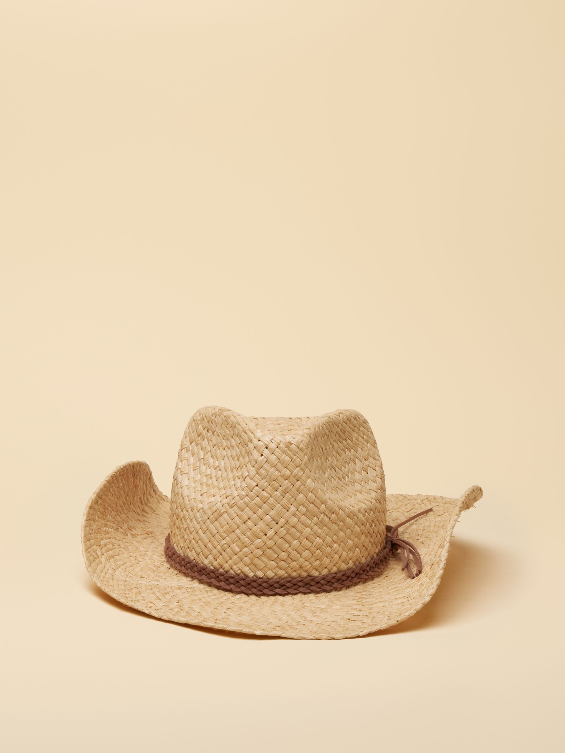 Western Straw Fedora Hat - Image 5 of 8