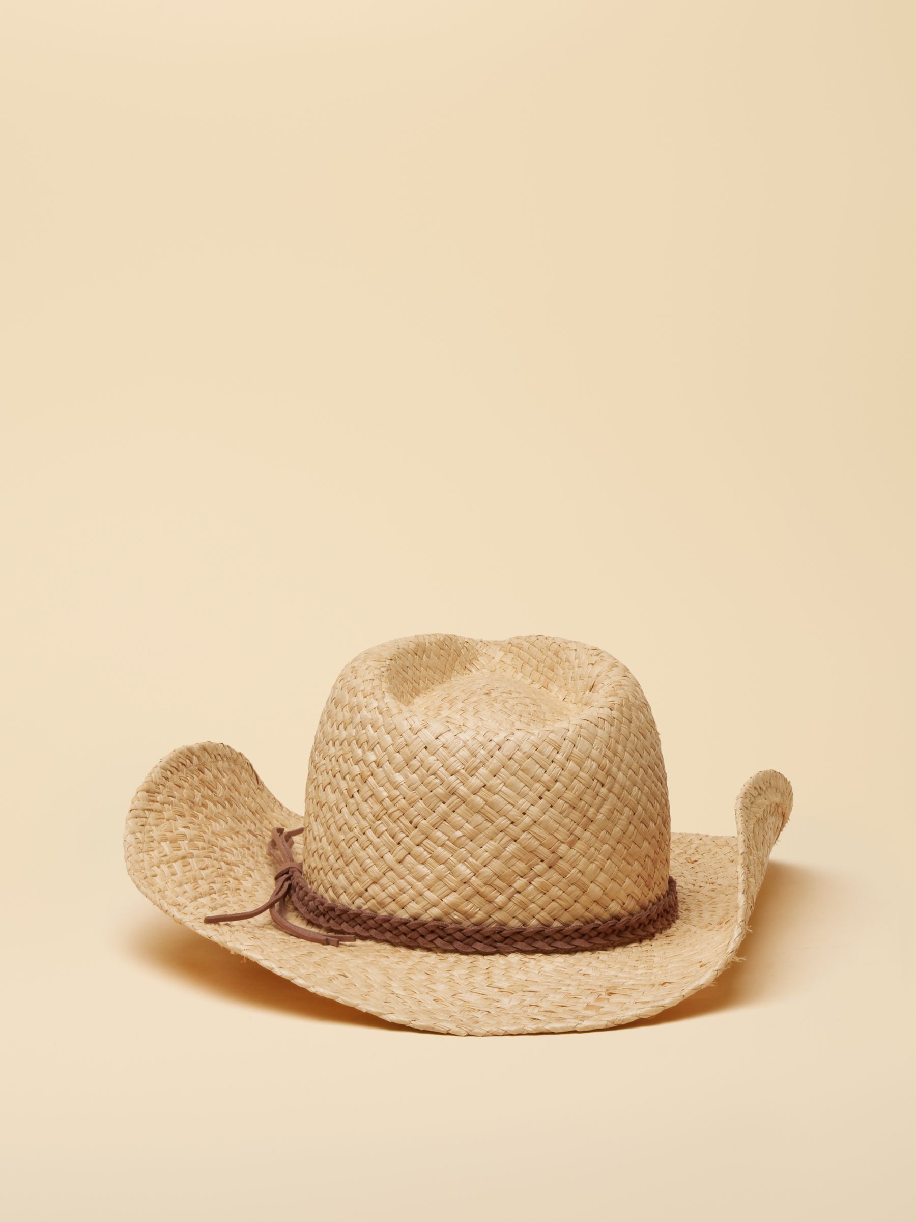 Western Straw Fedora Hat - Image 6 of 8