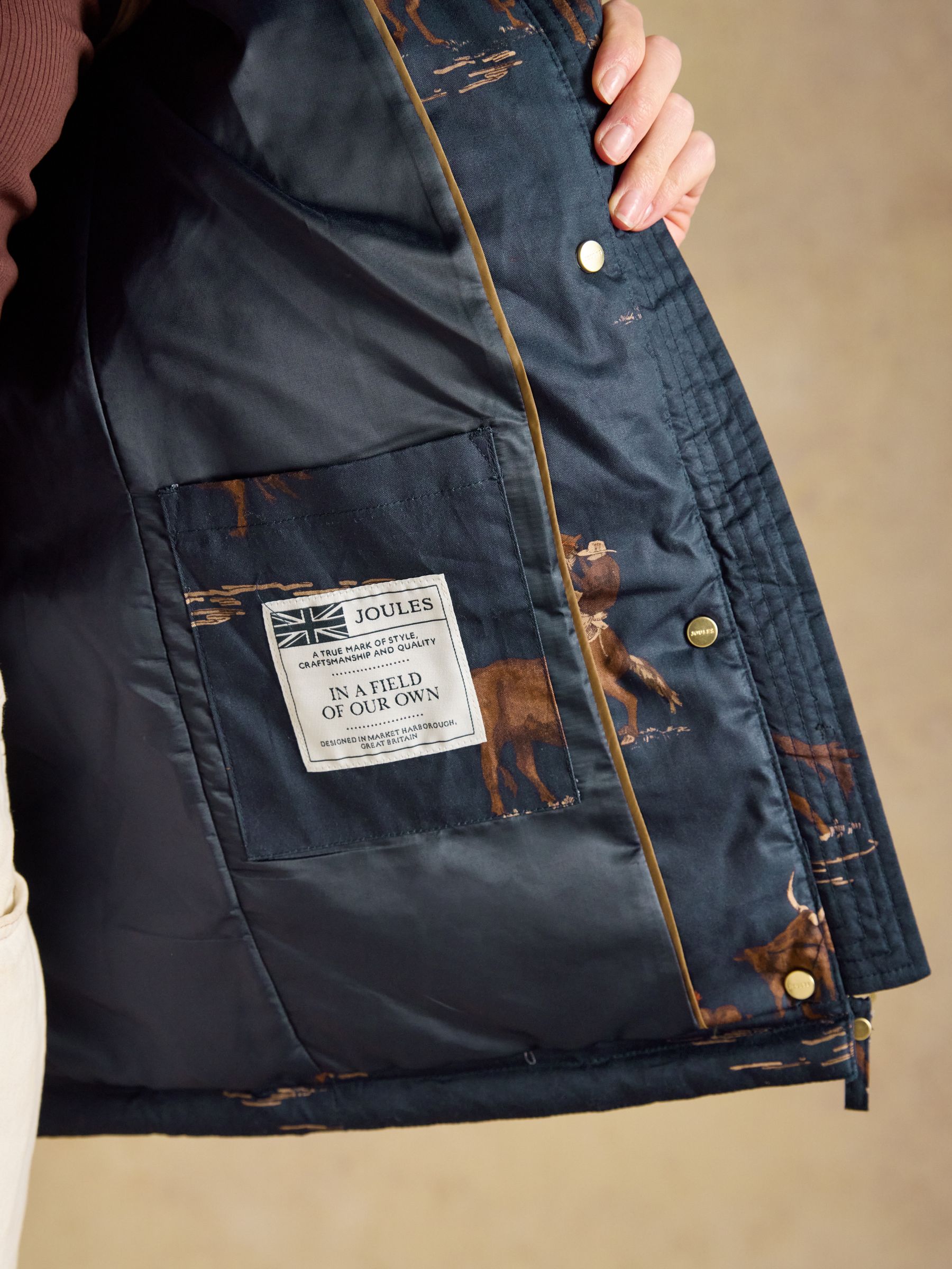 Highgrove Navy Diamond Quilted Jacket - Image 12 of 12 Highgrove Navy Diamond Quilted Jacket - Image 12 of 12