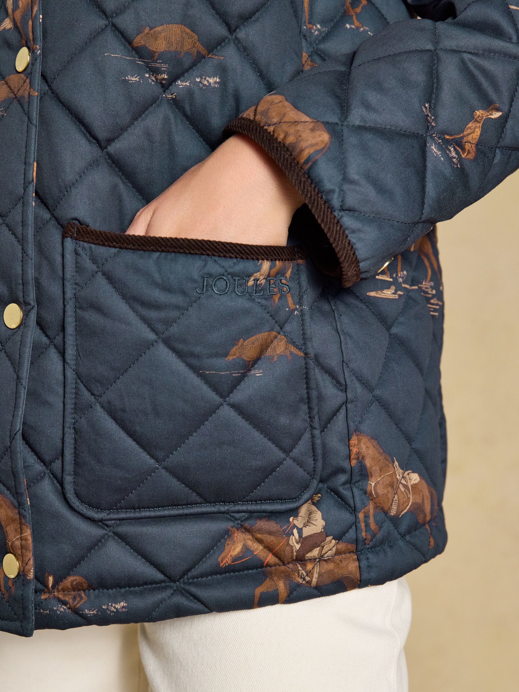 Highgrove Navy Diamond Quilted Jacket - Image 5 of 10