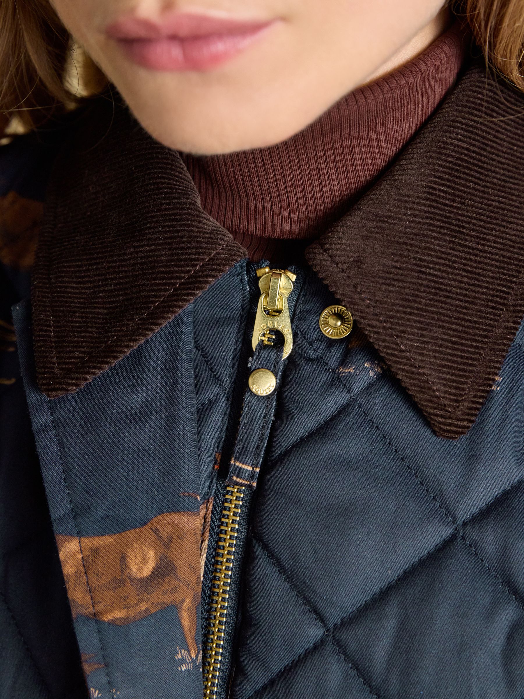 Highgrove Navy Diamond Quilted Jacket - Image 7 of 10