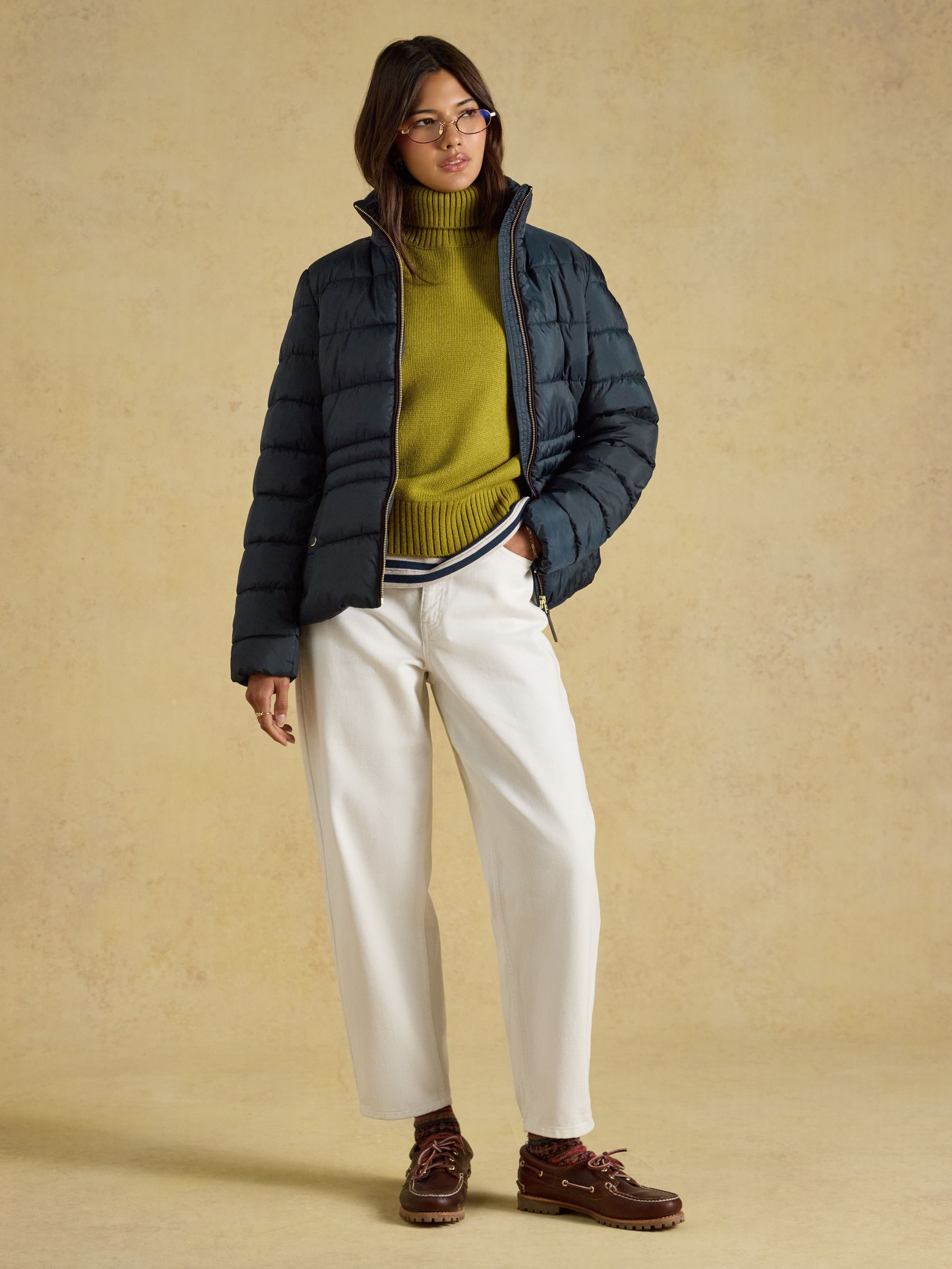 Paddock Navy Showerproof Padded Coat - Image 3 of 9