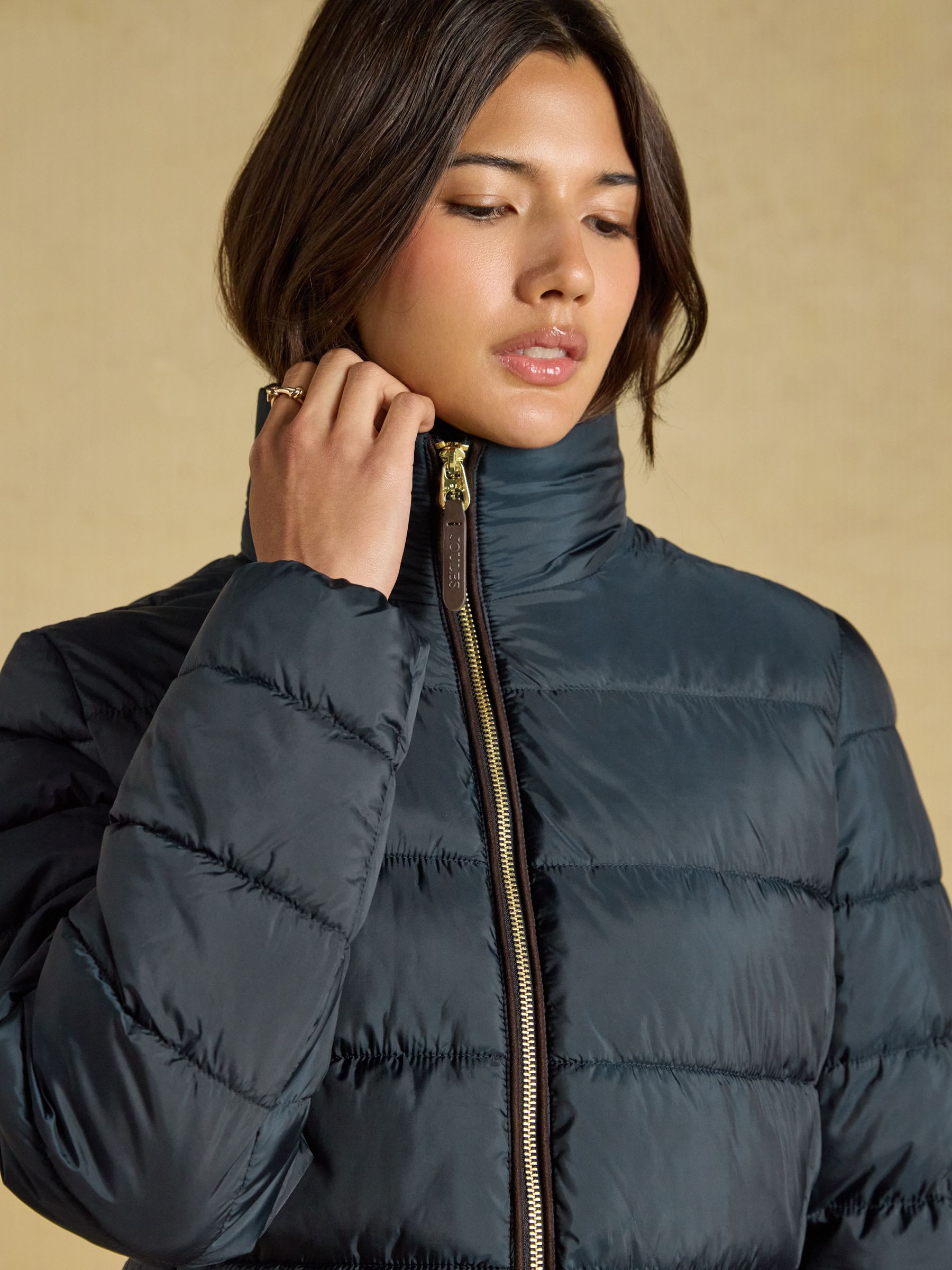 Paddock Navy Showerproof Padded Coat - Image 6 of 9