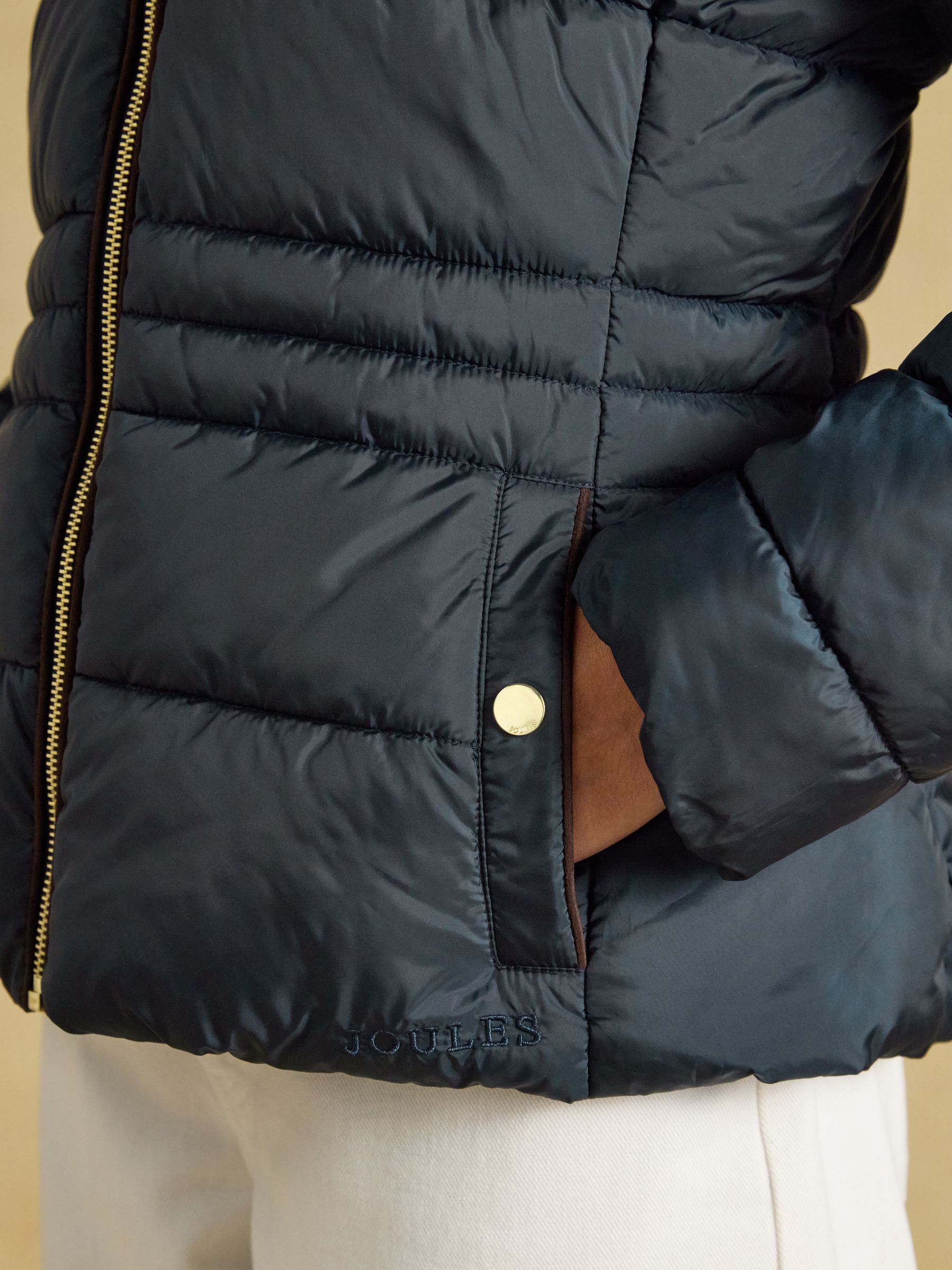 Paddock Navy Showerproof Padded Coat - Image 7 of 9