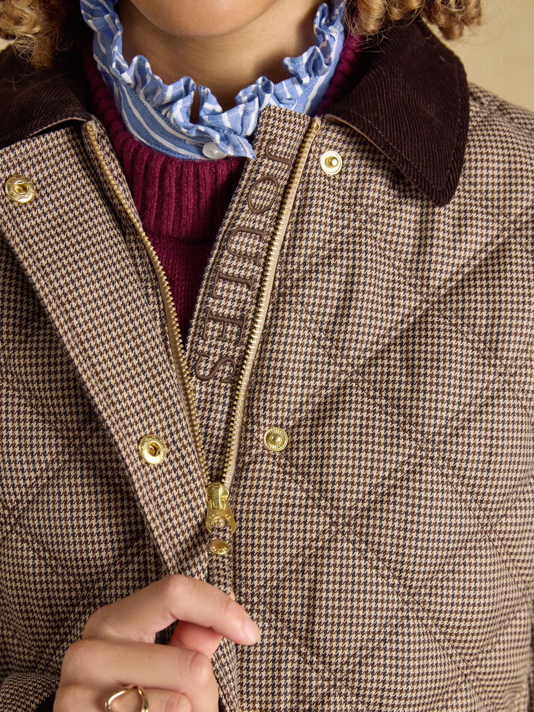 Harrogate Check Diamond Quilted Jacket - Image 4 of 12
