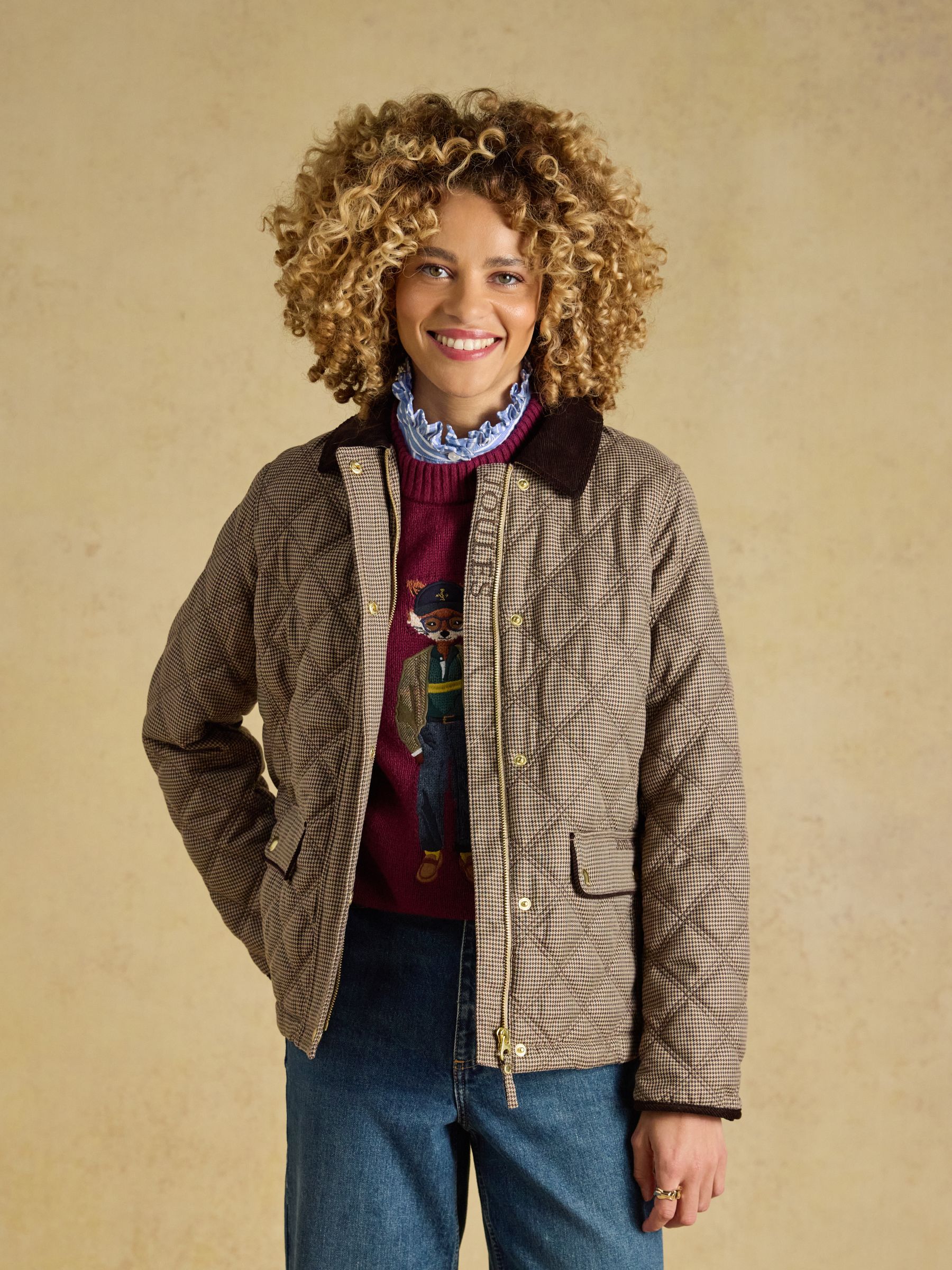 Harrogate Check Diamond Quilted Jacket - Image 5 of 12