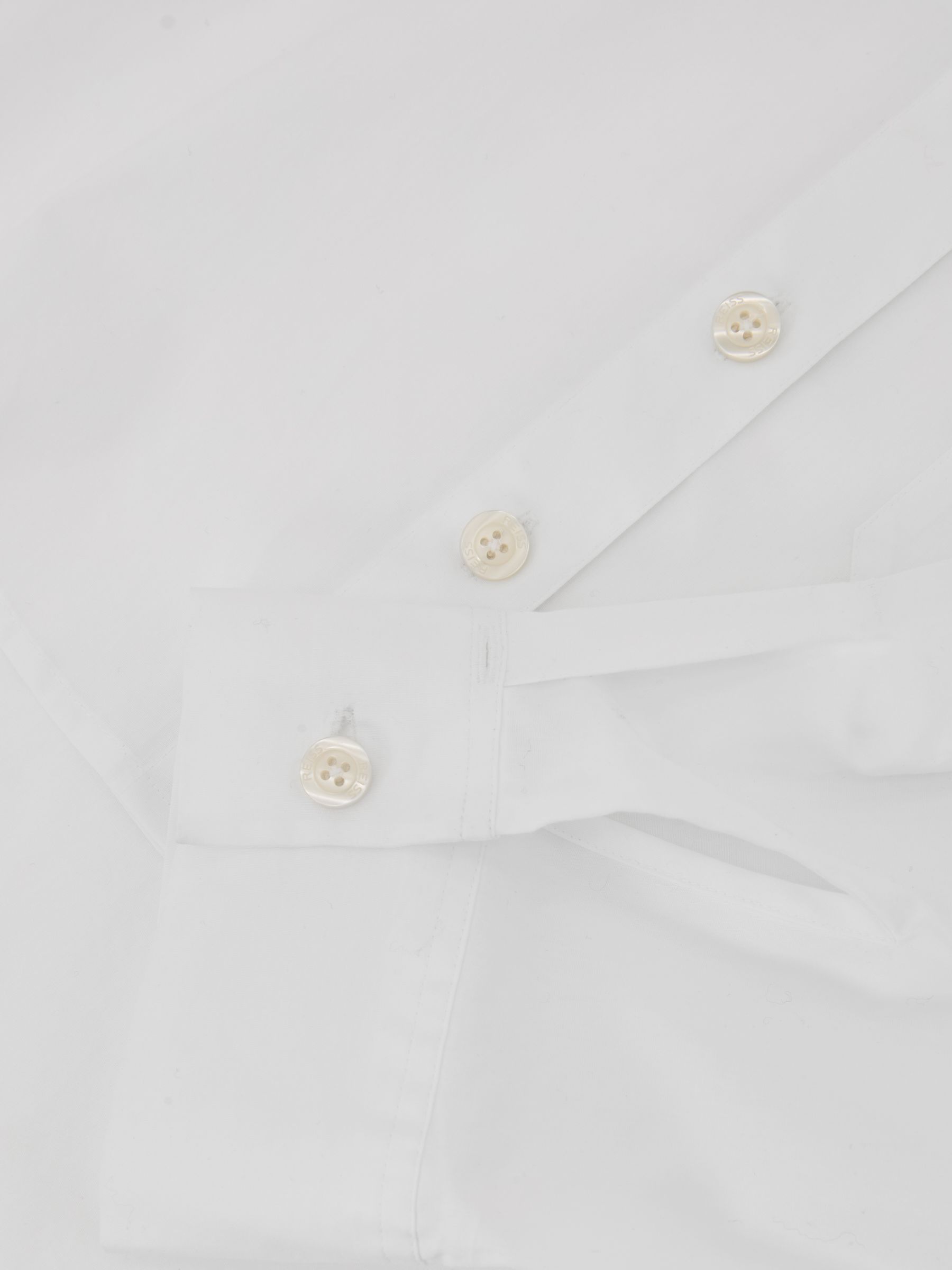 Cotton Cropped Long-Sleeve Shirts in White - Image 6 of 6