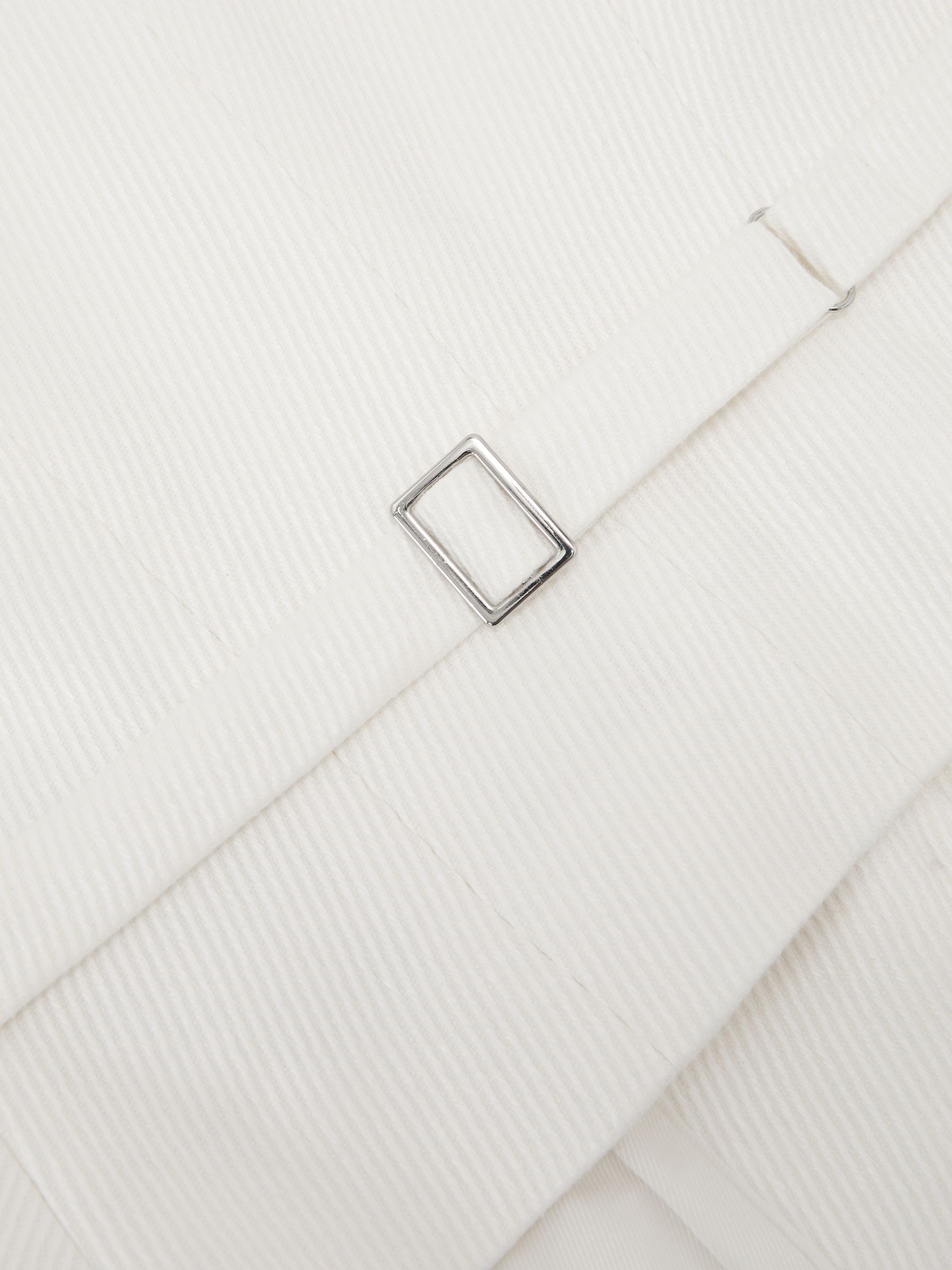 Linen-Blend Tailored Waistcoat in White - image 3