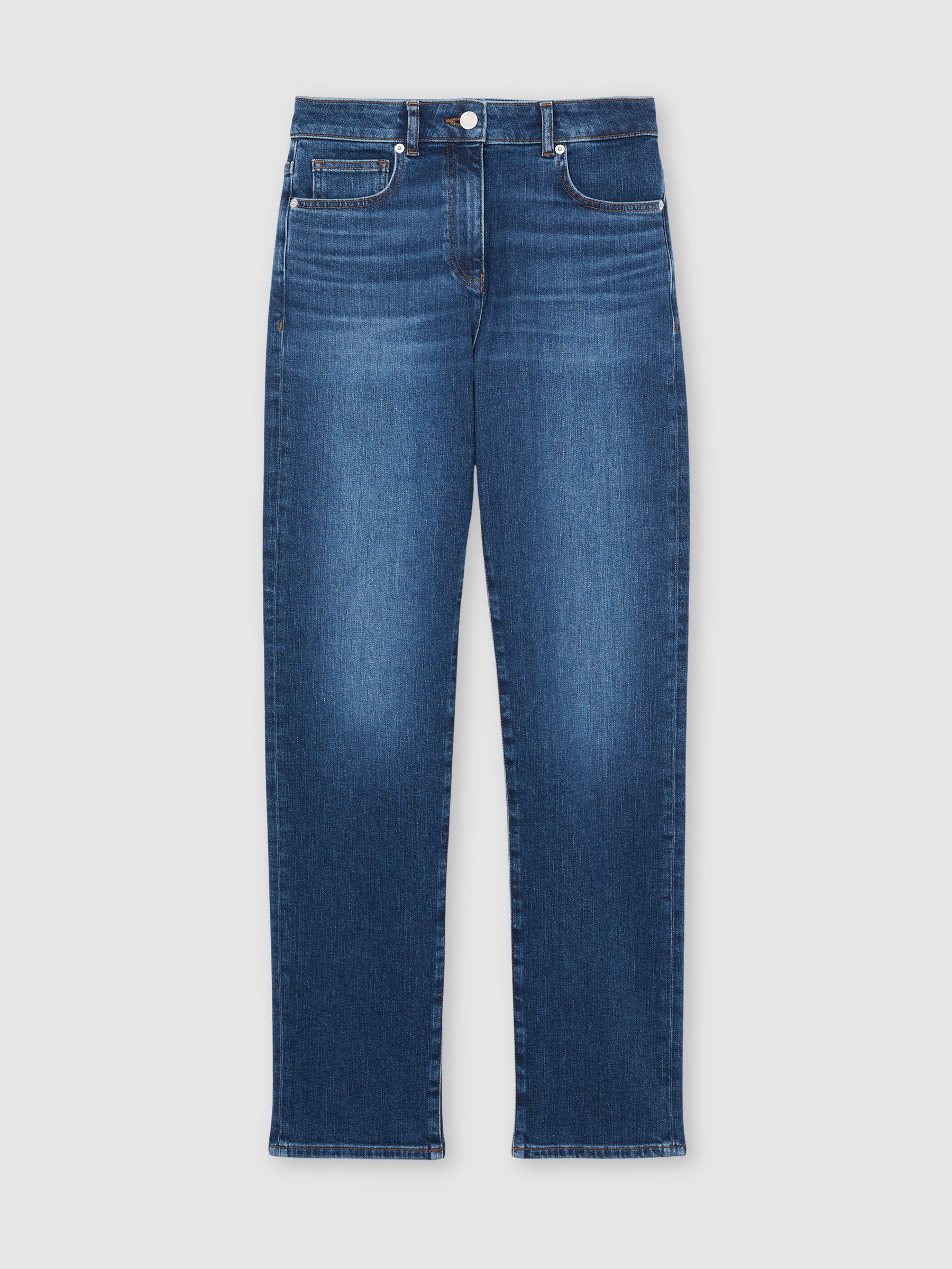 Slim-Leg Mid-Rise Jeans in Mid Blue - image 1
