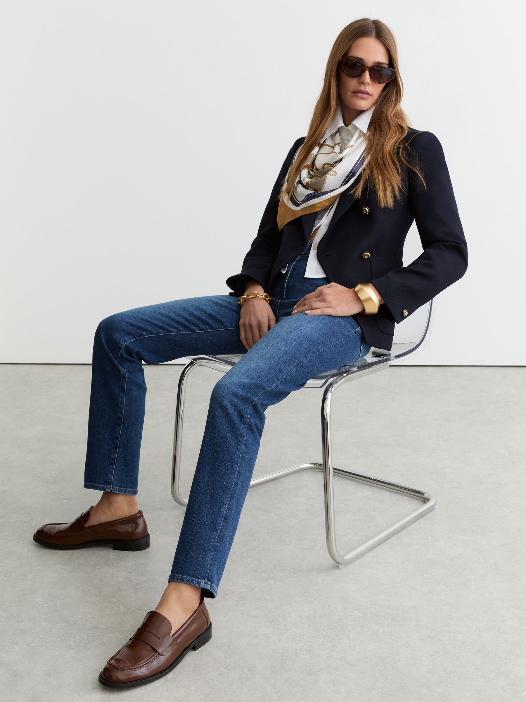 Slim-Leg Mid-Rise Jeans in Mid Blue - image 5