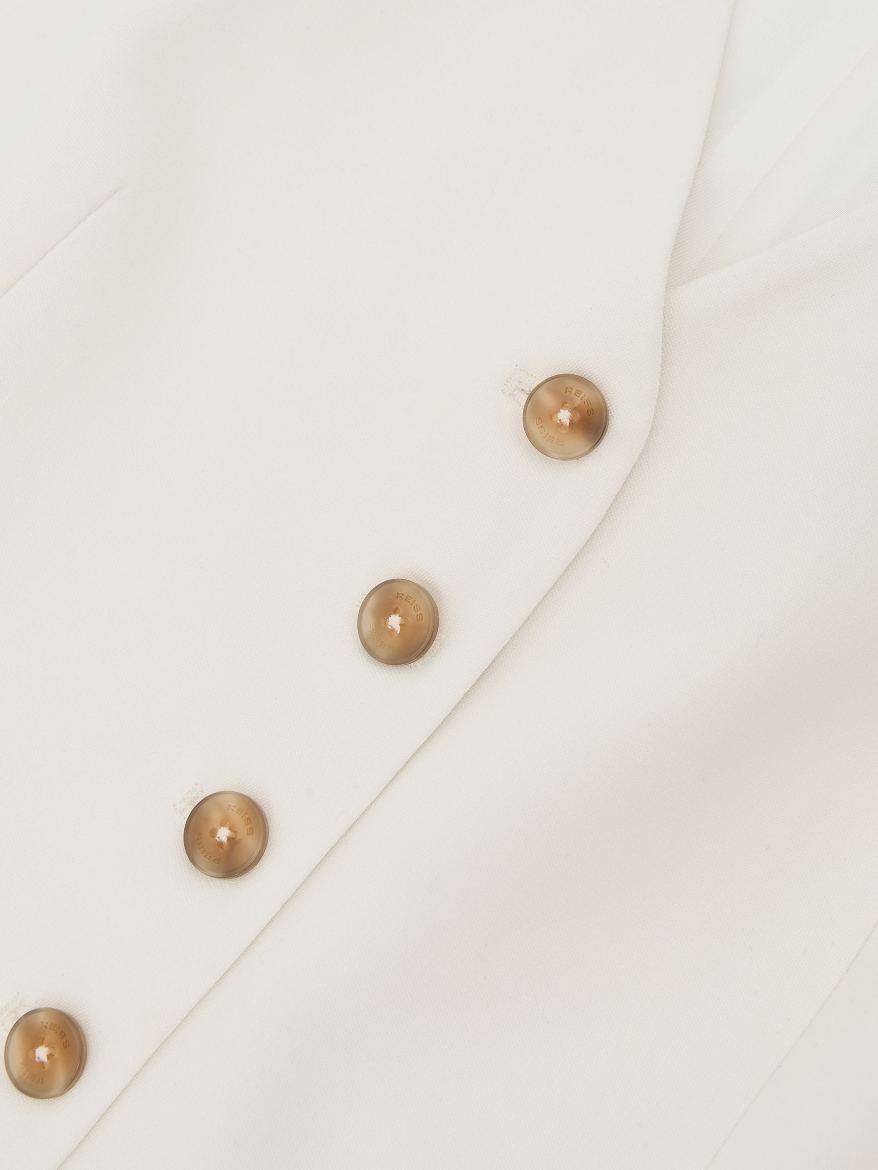 Button-Through Tailored Waistcoat in Cream - Image 6 of 6