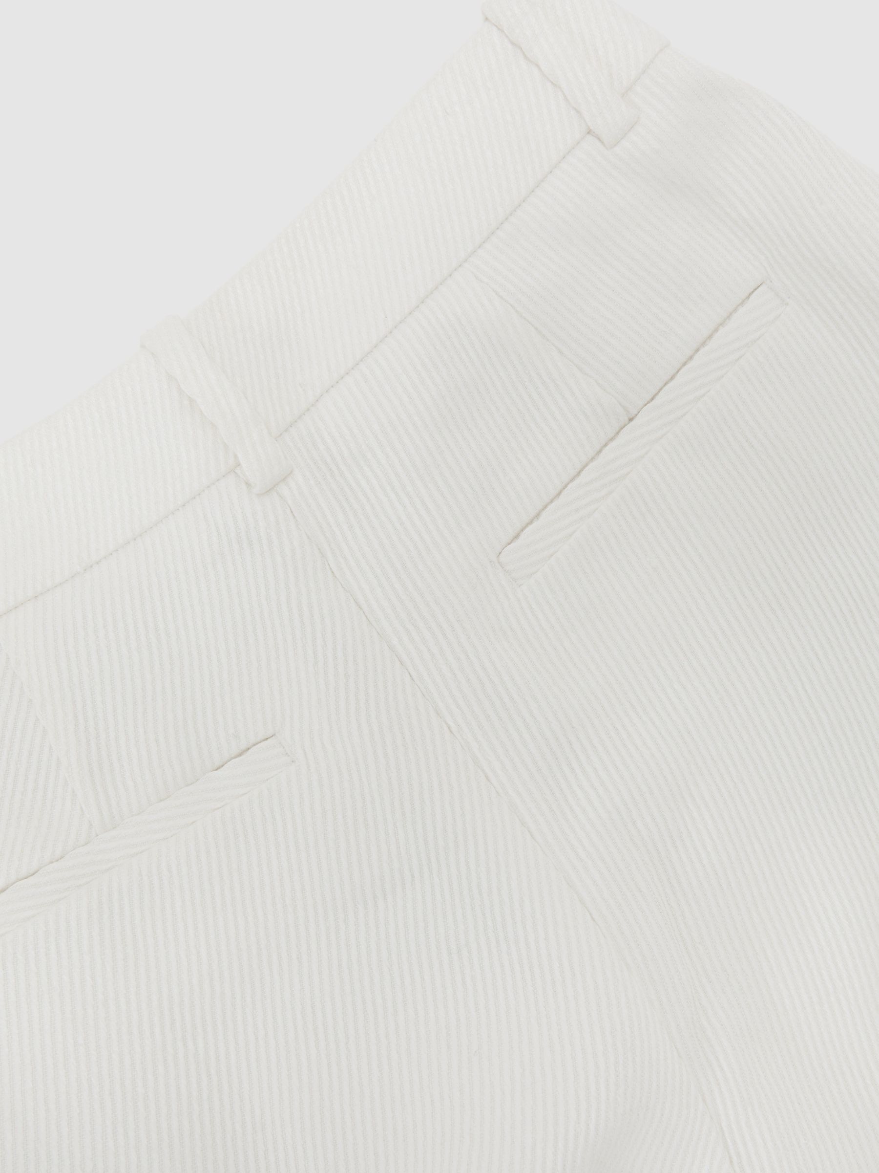 Petite Linen-Blend Wide-Leg Trousers in White - image 5