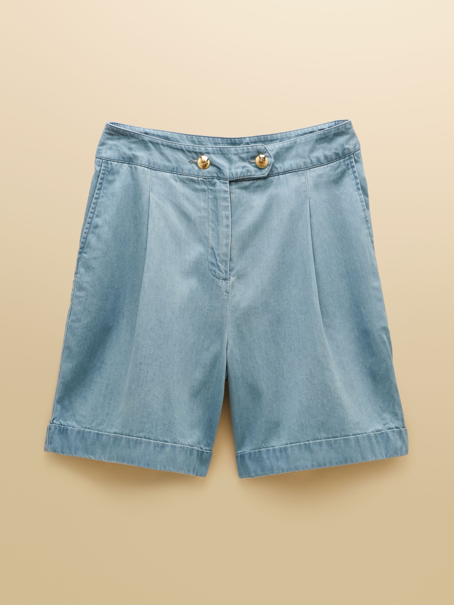 Bay Blue Tencel Smart Tailored Shorts - Image 9 of 9 Bay Blue Tencel Smart Tailored Shorts - Image 9 of 9