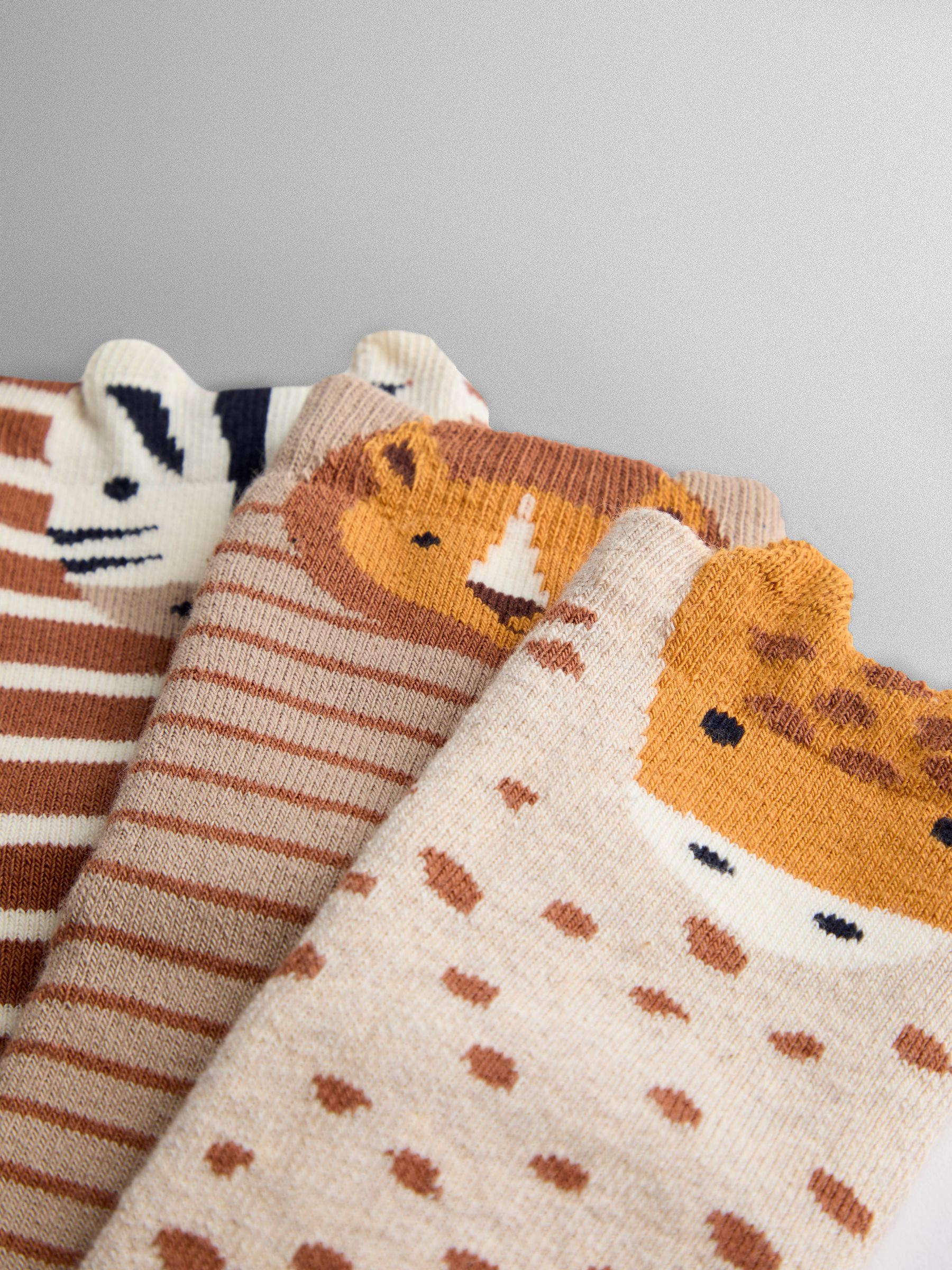 Natural Extra Thick Zoo Socks 3 Pack - Image 4 of 4