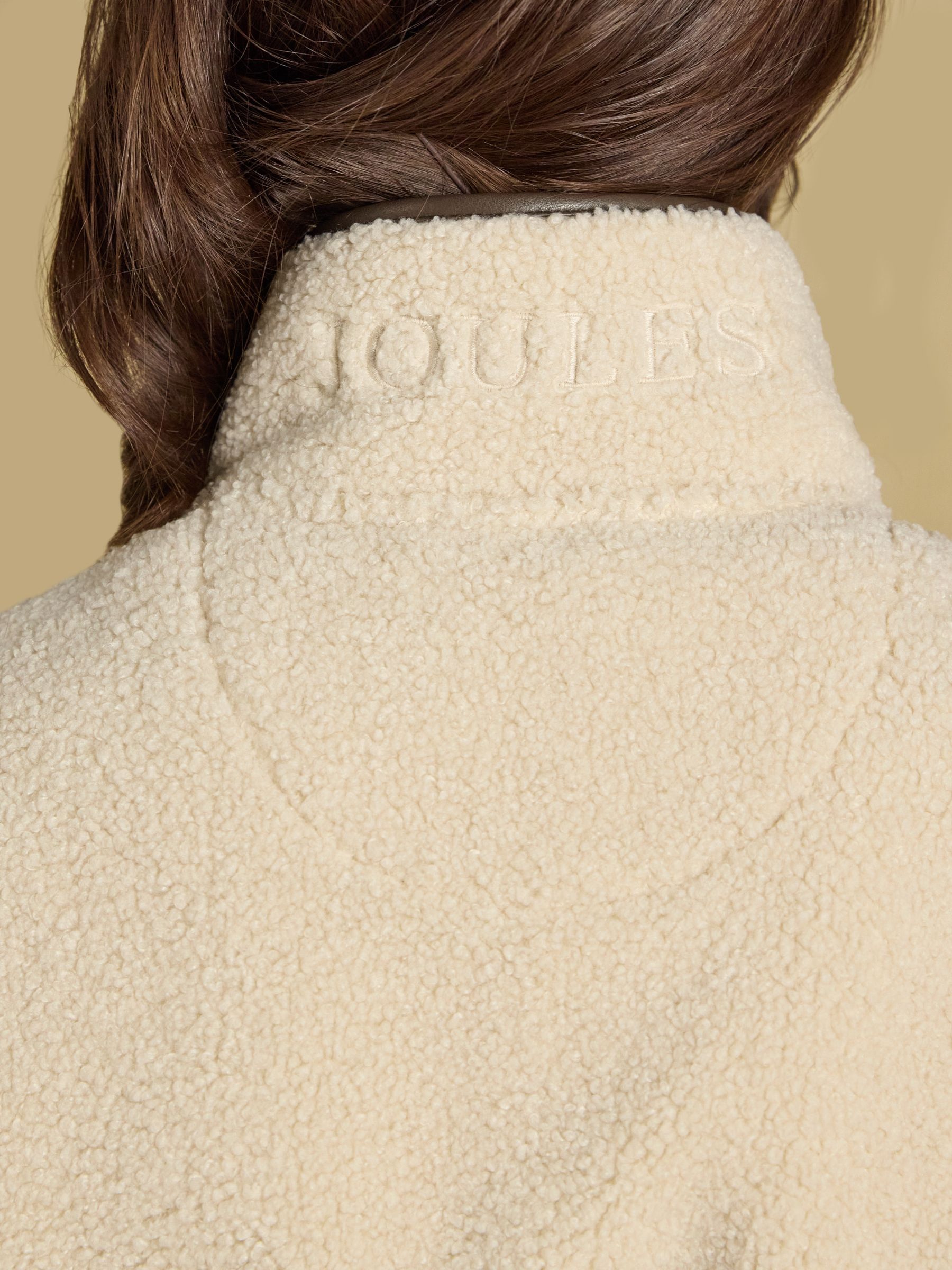 Borg Heritage Cream Fleece Gilet - Image 8 of 10