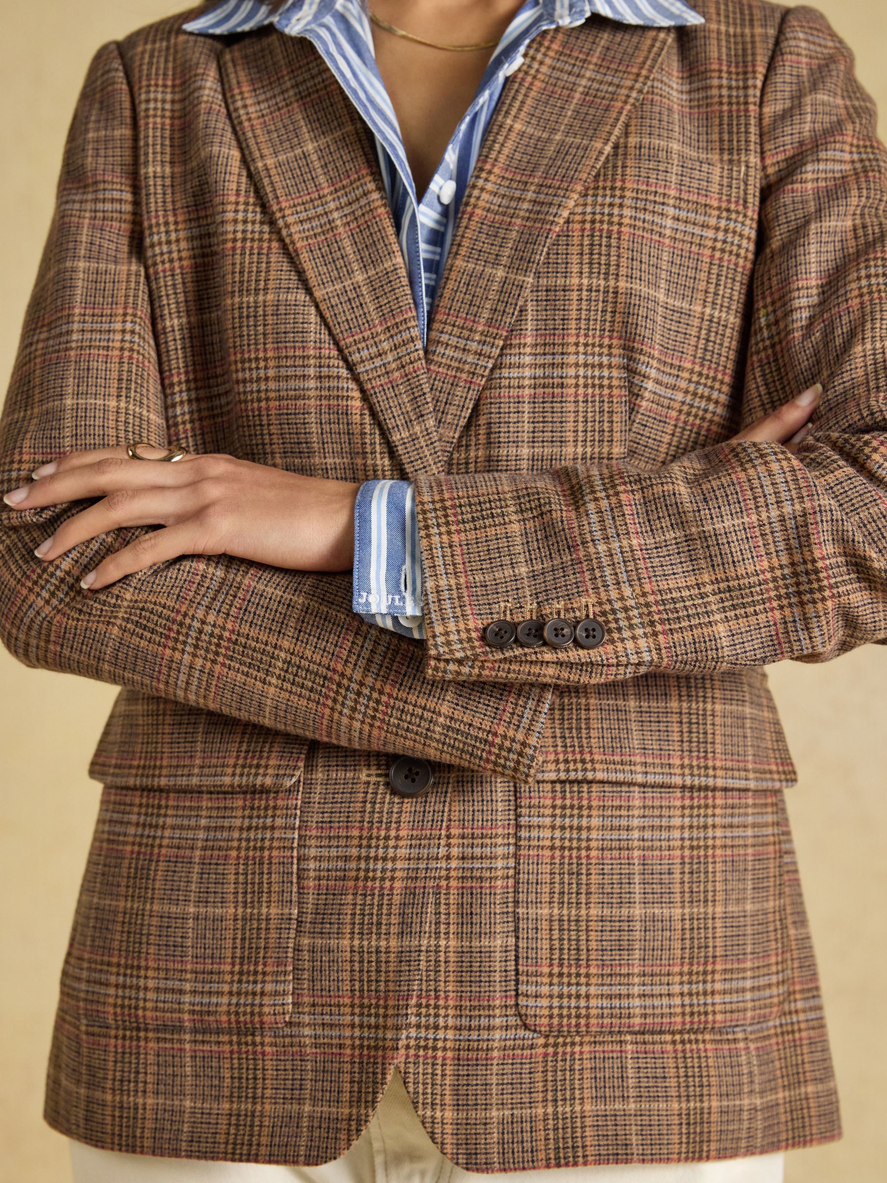 Foxley Check Wool Rich Tweed Suit Blazer - Image 5 of 7