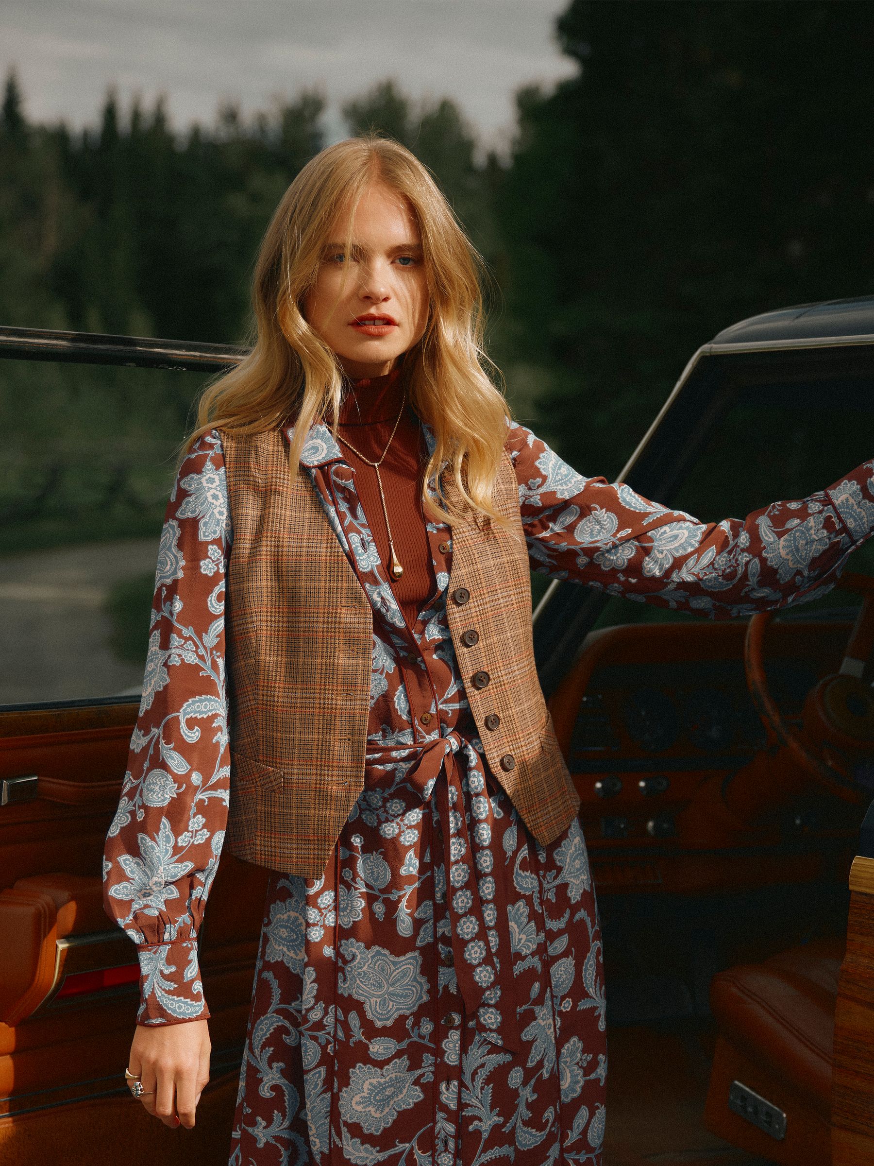 Foxley Check Wool Rich Check Tweed Waistcoat - Image 1 of 7 Foxley Check Wool Rich Check Tweed Waistcoat - Image 1 of 7