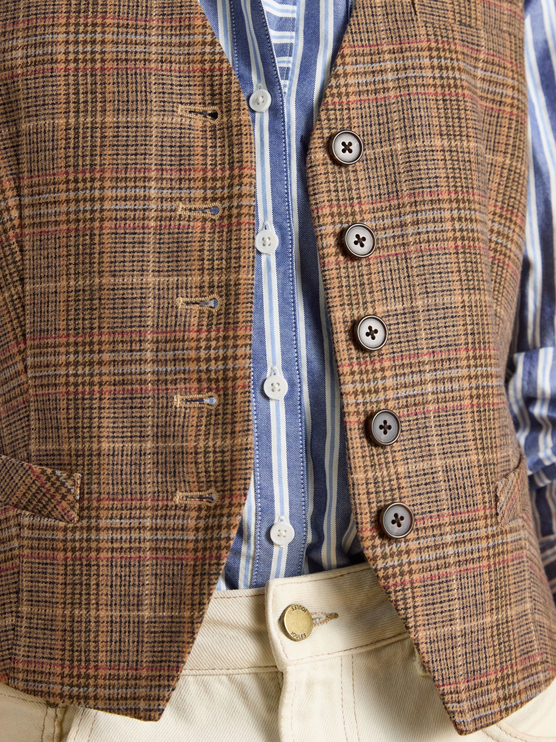 Foxley Check Wool Rich Check Tweed Waistcoat - Image 4 of 7