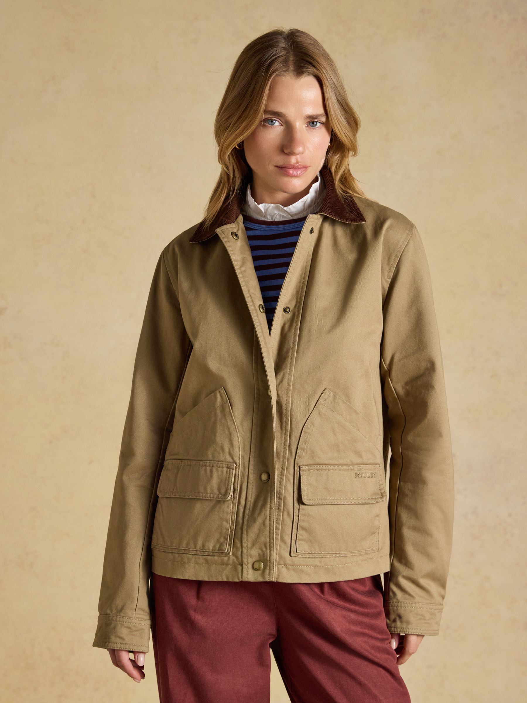 Tan Brown Embroidered Barn Jacket - Image 1 of 9