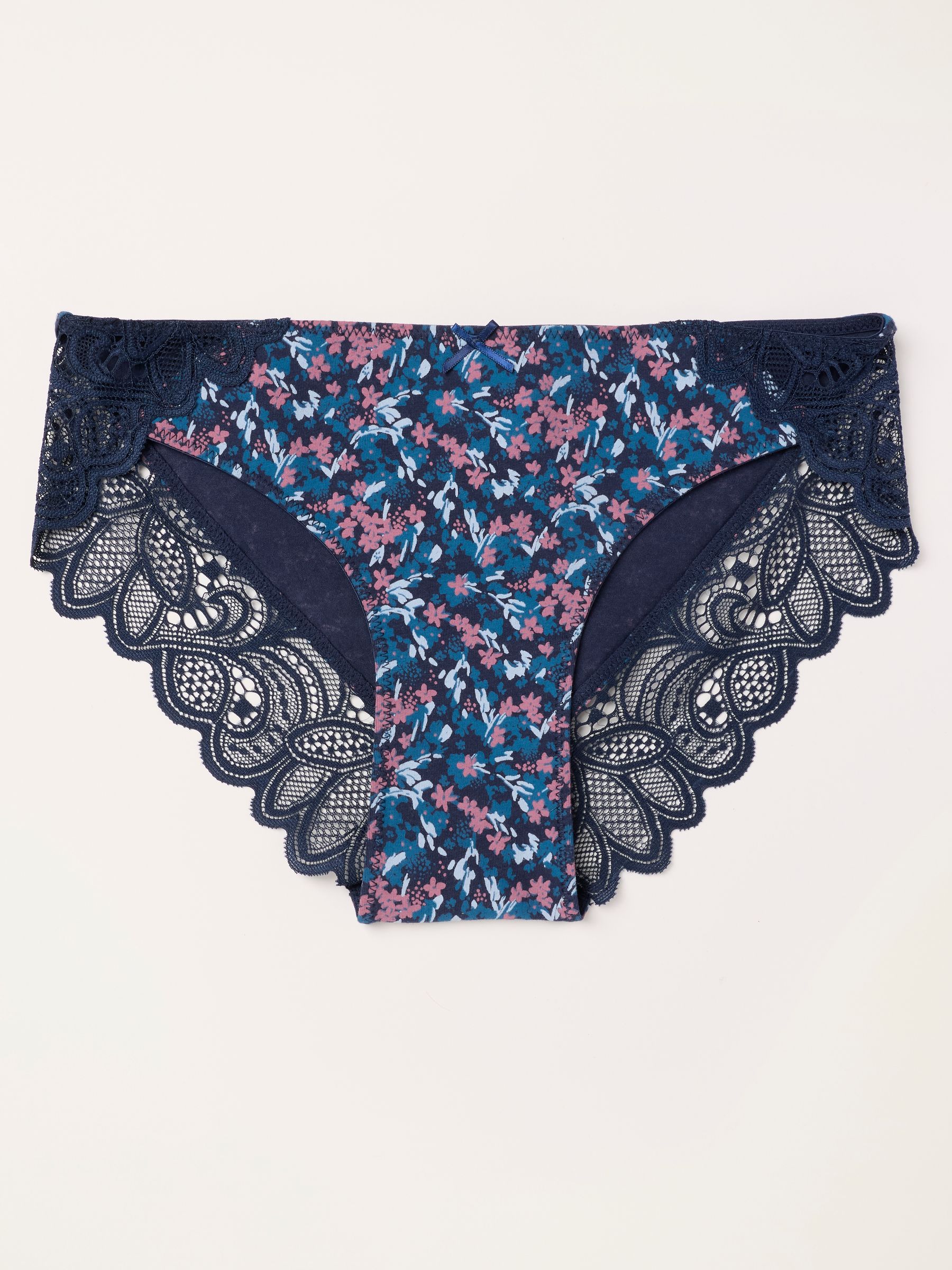 Navy Midnight Floral Brazilian Knickers - Image 1 of 2