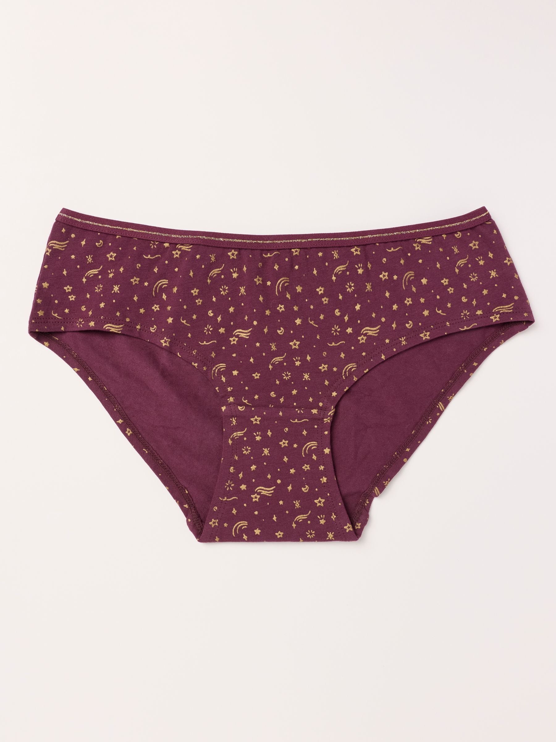 Burgundy Red Shooting Star Short Knickers - Image 1 of 2