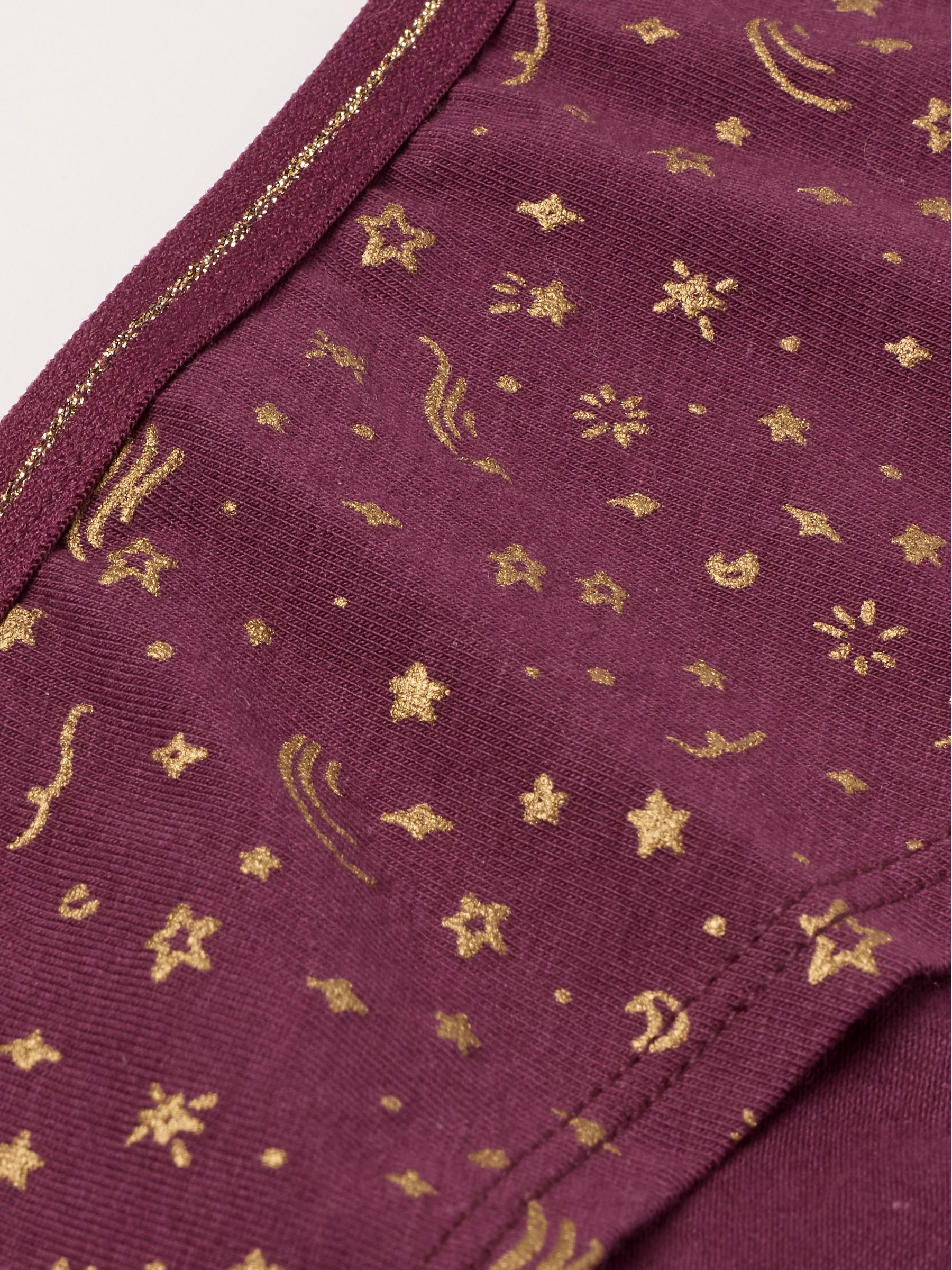 Burgundy Red Shooting Star Short Knickers - Image 2 of 2