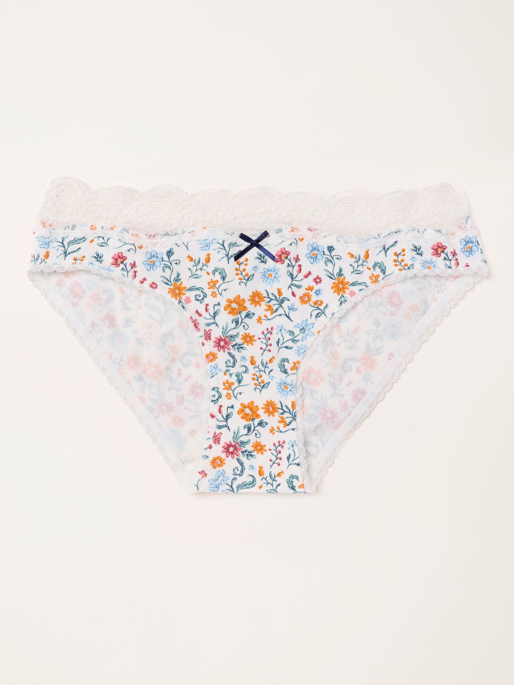 Ivory Floral Bloom High Leg Knickers - Image 1 of 2