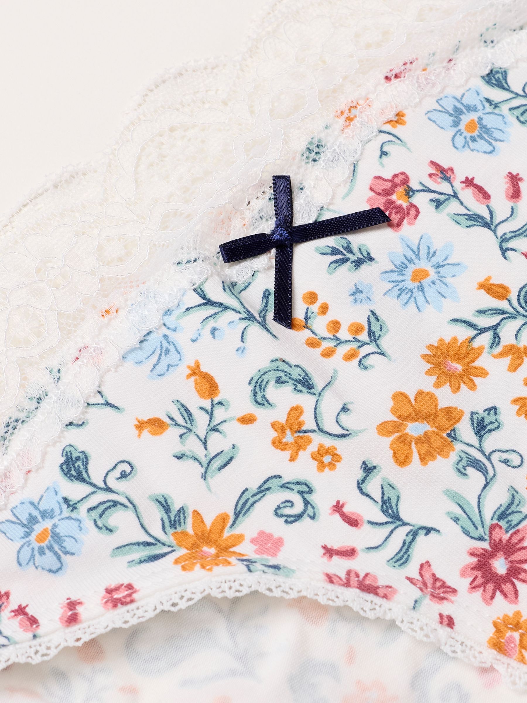 Ivory Floral Bloom High Leg Knickers - Image 2 of 2