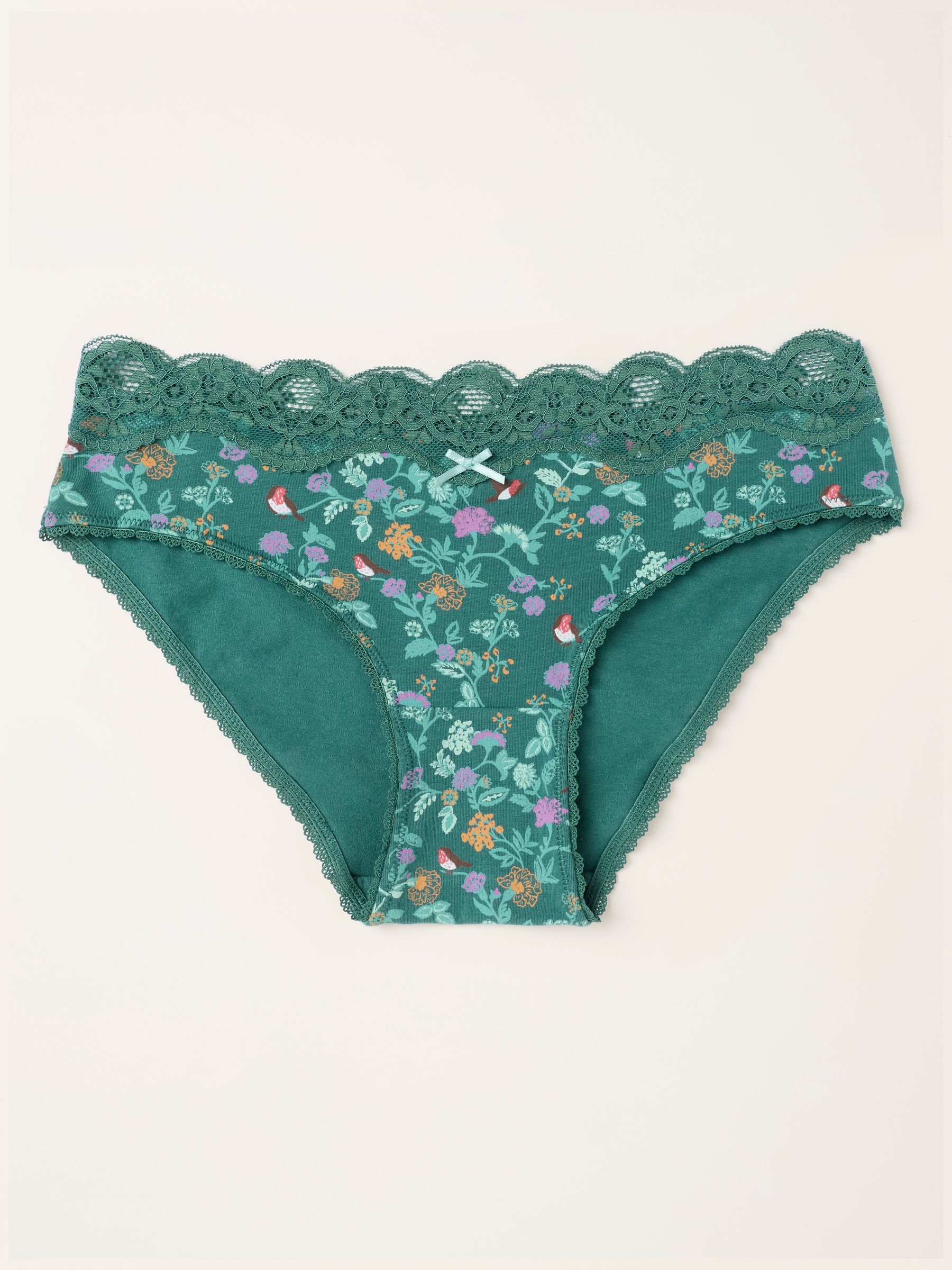 Green Festive Robin Classic Knickers - Image 1 of 2