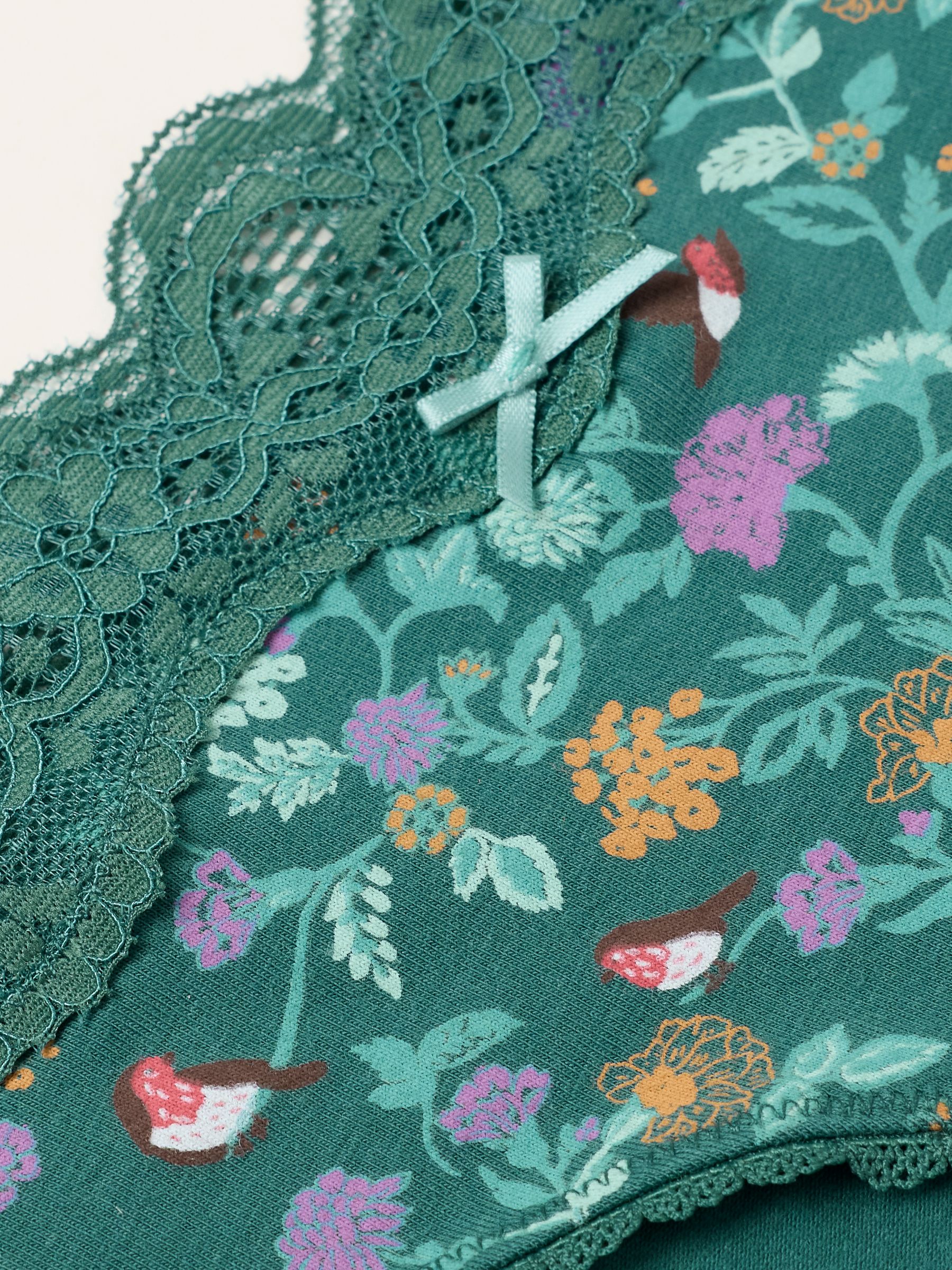 Green Festive Robin Classic Knickers - Image 2 of 2 Green Festive Robin Classic Knickers - Image 2 of 2