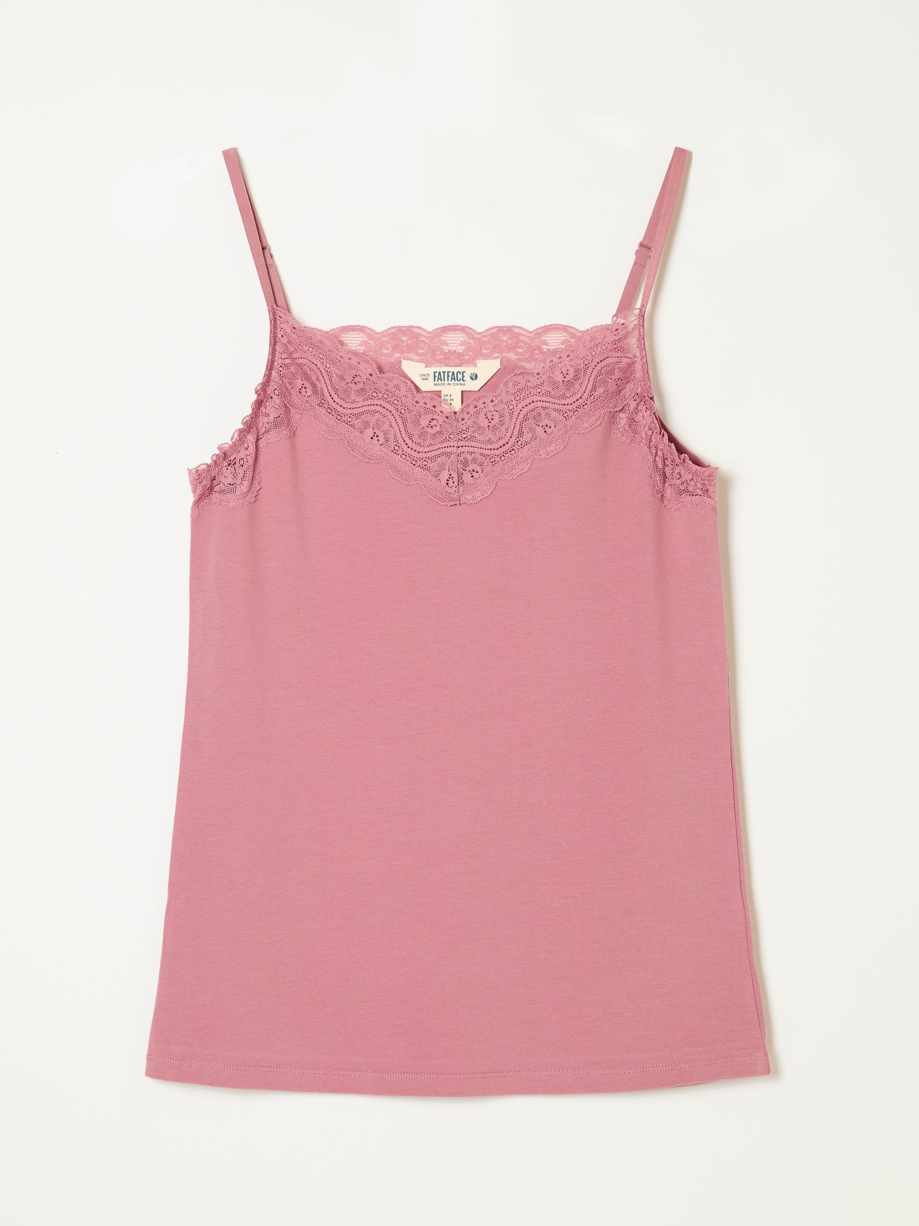 Lace V-Neck Vest in Pink - Image 6 of 6