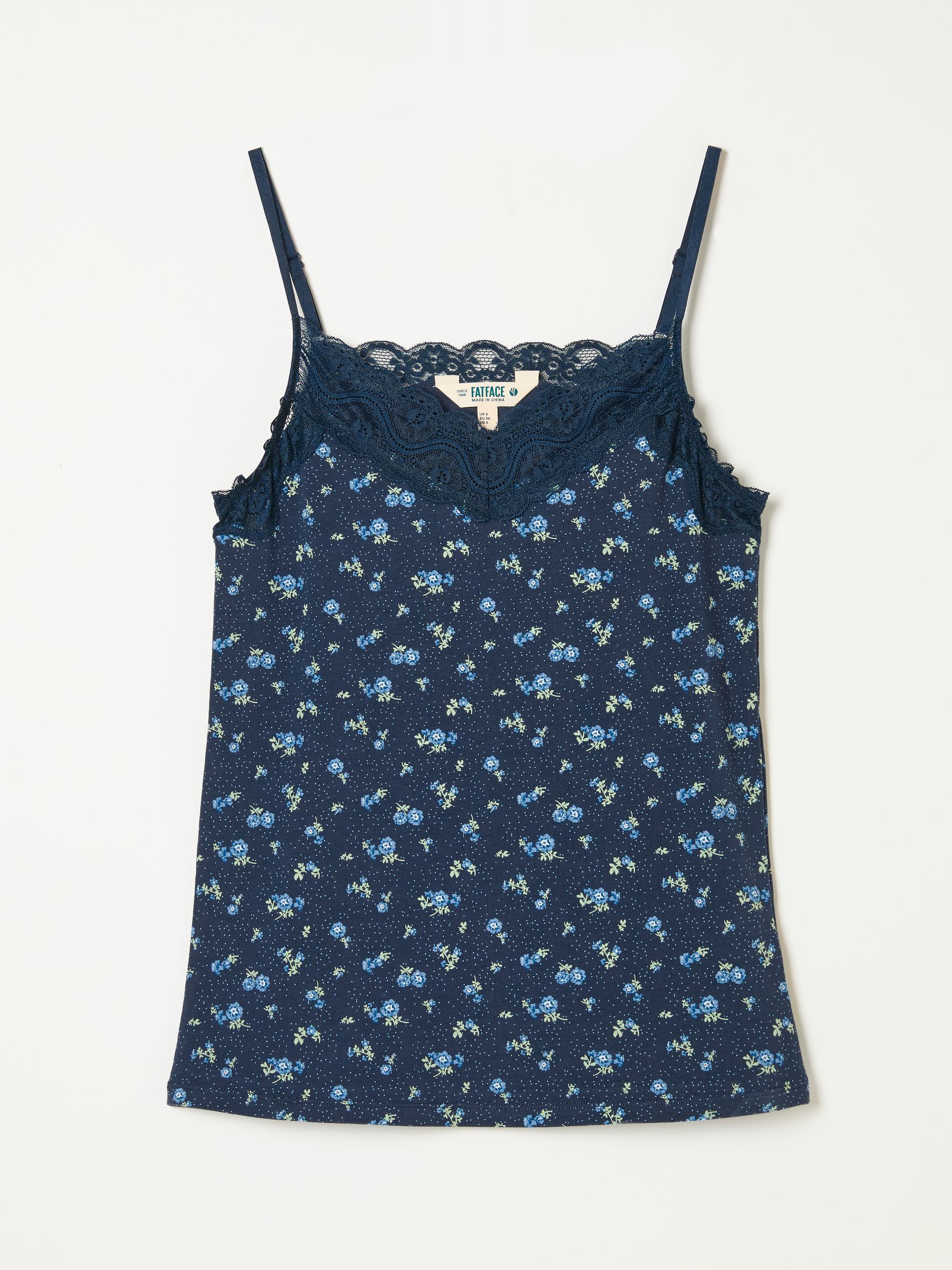 Floral Lace Vest in Navy - Image 5 of 5