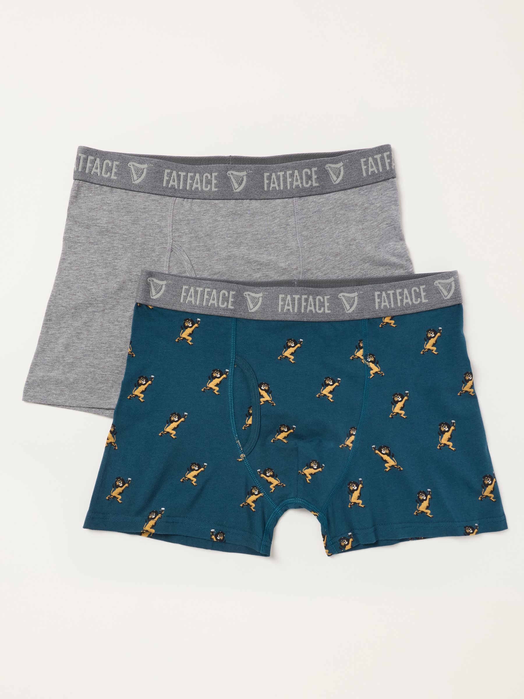 2 Pack Teal Blue/Grey Guinness Boxers - Image 1 of 3