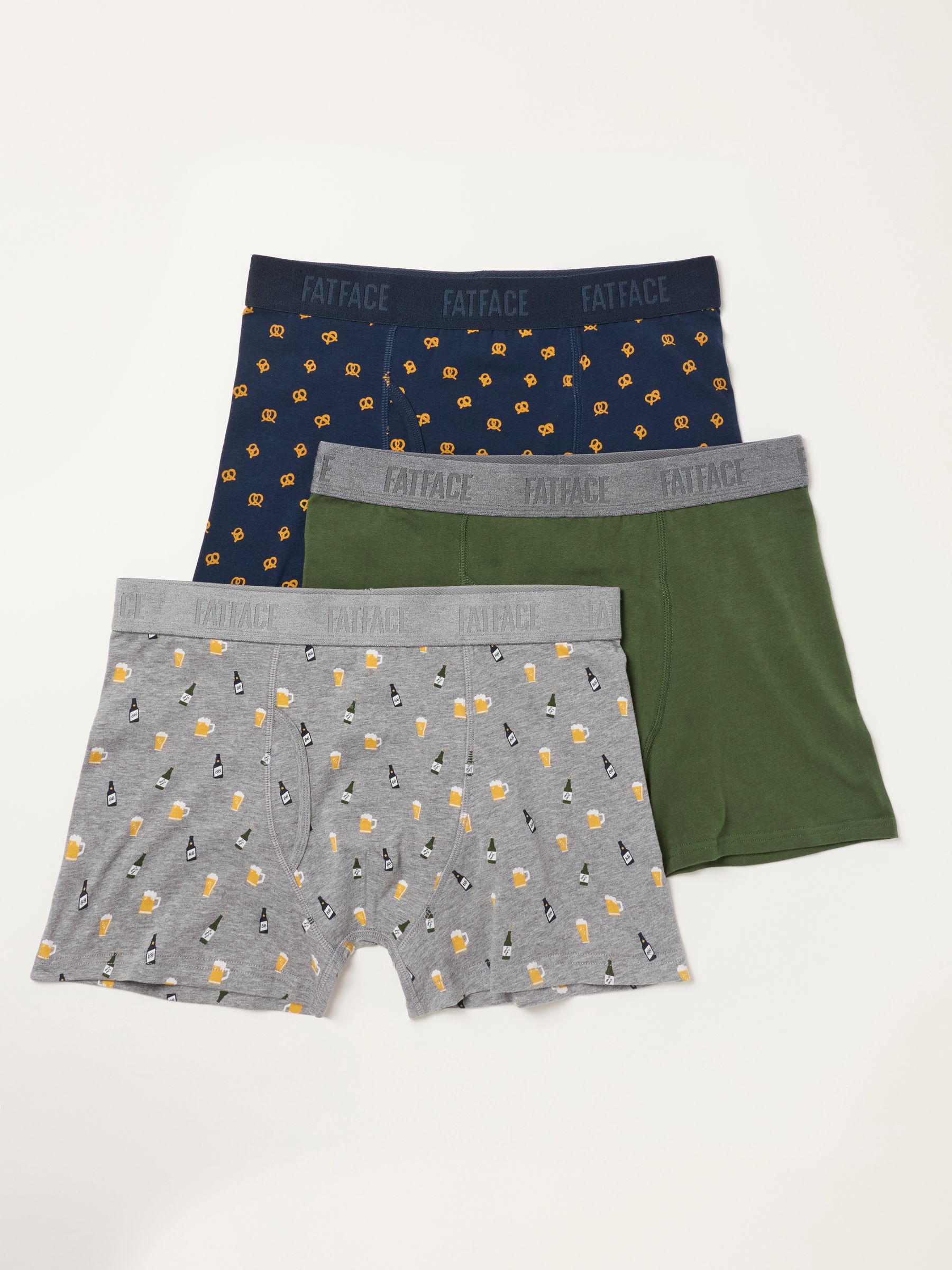 Multi 3 Pairs of Beer Print Boxers - Image 1 of 3 Multi 3 Pairs of Beer Print Boxers - Image 1 of 3