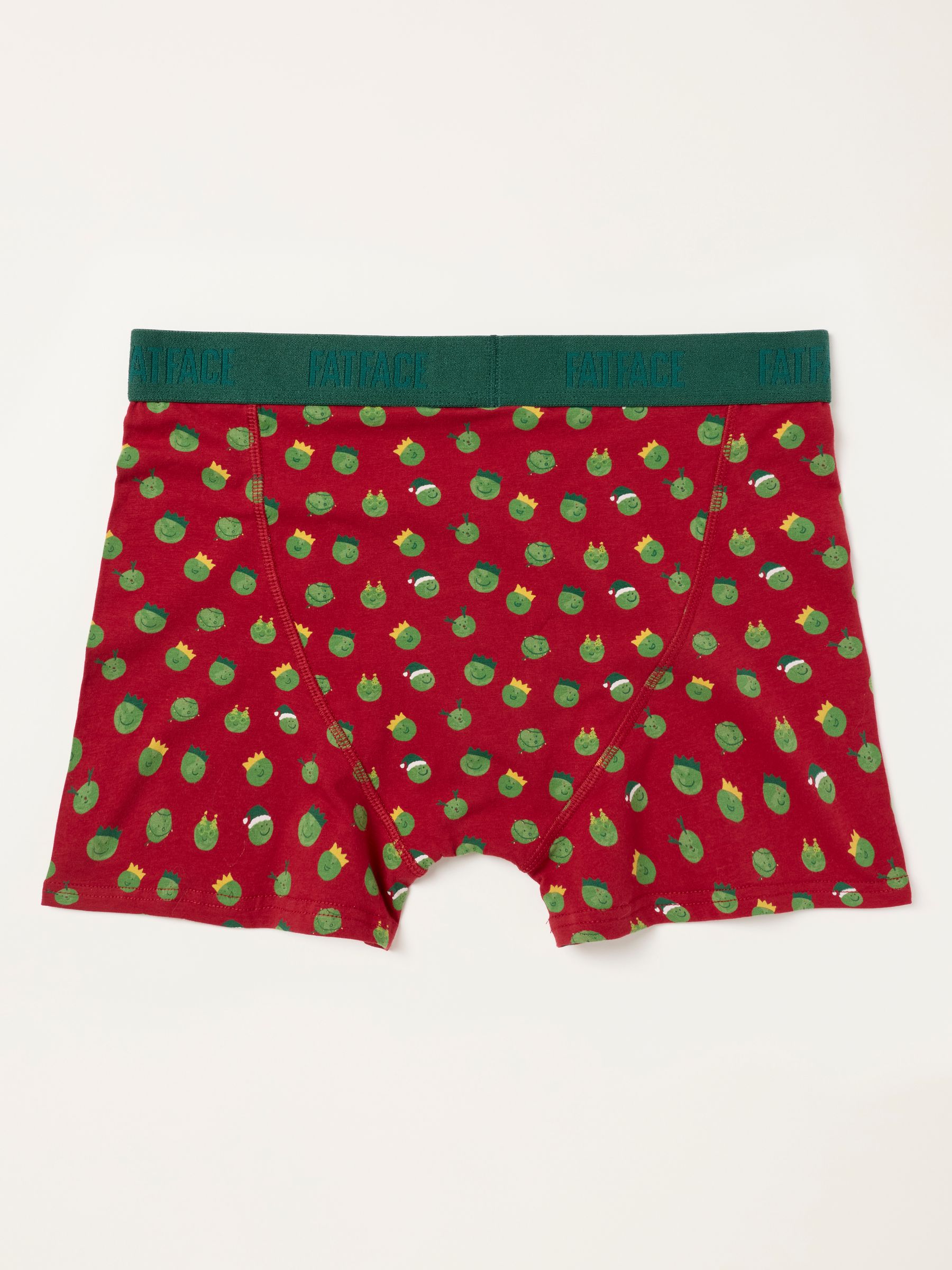 Red Festive Brussels Sprout Boxers - Image 2 of 3