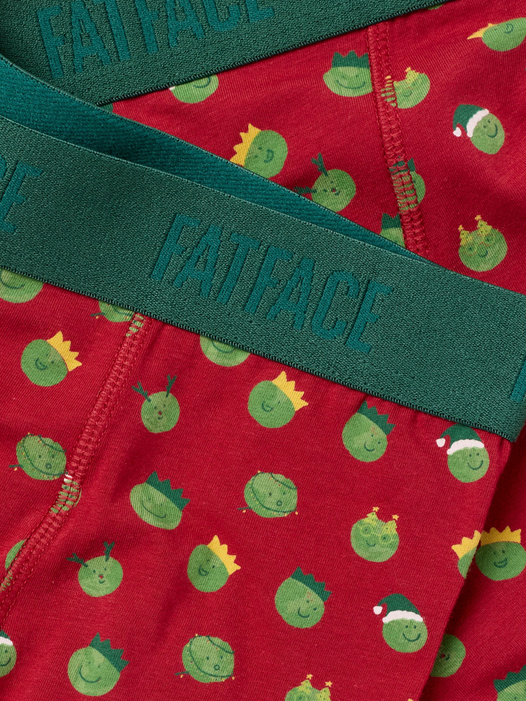 Red Festive Brussels Sprout Boxers - Image 3 of 3