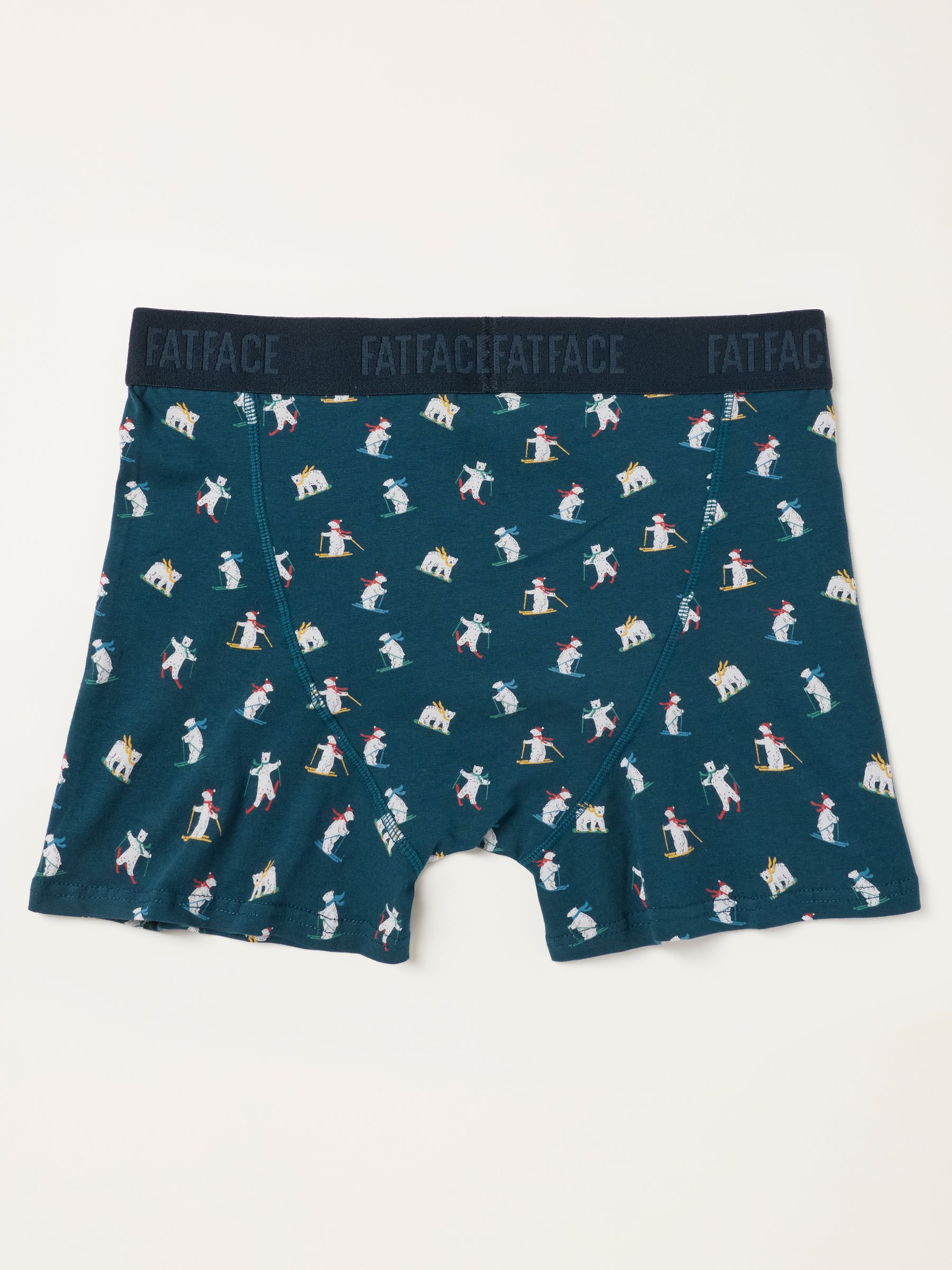 Teal Blue Skiing Bear Boxers - Image 2 of 3
